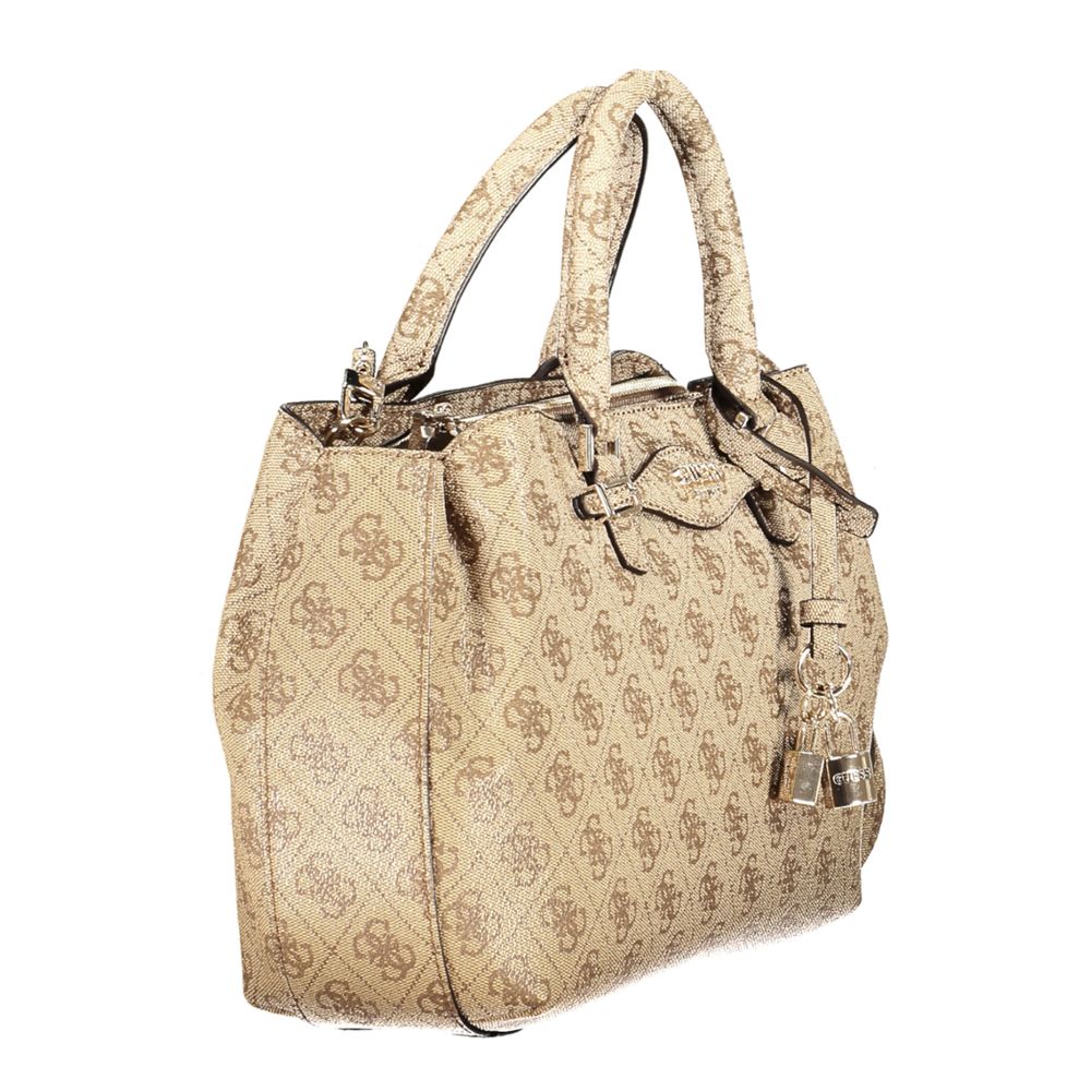 Guess Jeans Beige Polyethylene Women Handbag | Regal Royce