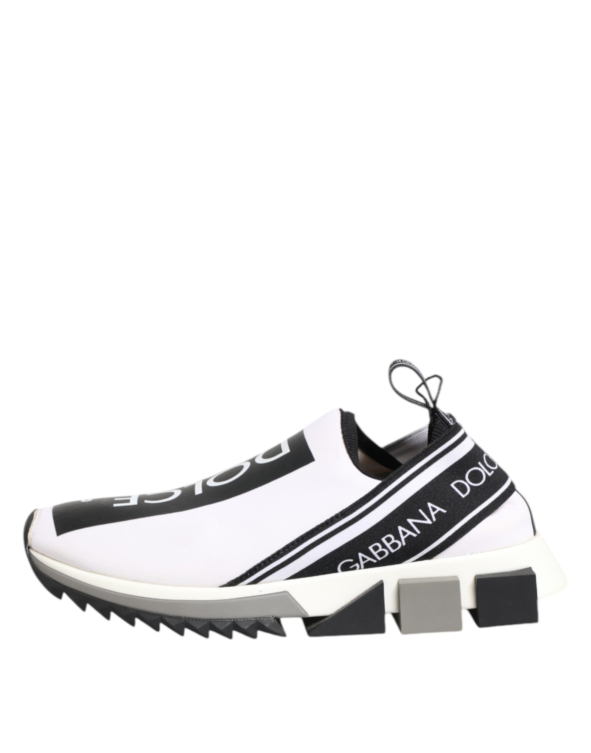 Dolce & Gabbana Black White Slip On Sorrento Sneakers Shoes