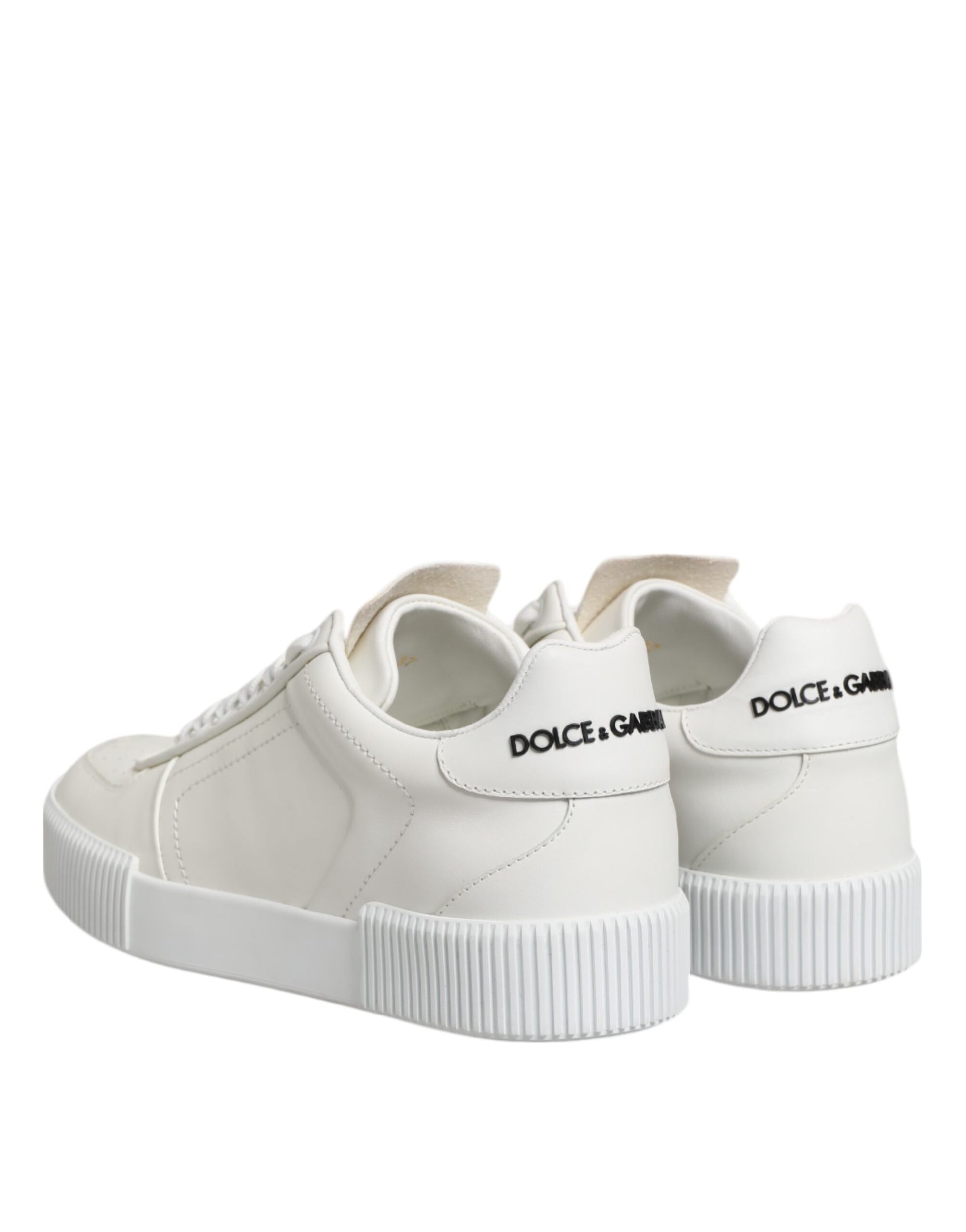 Dolce & Gabbana White Miami Leather Low Top Sneakers Shoes