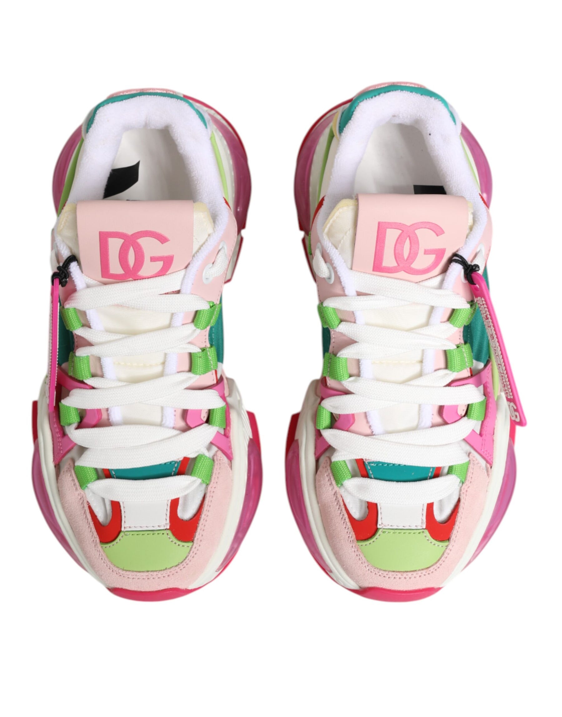 Dolce & Gabbana Multicolor Leather Airmaster Low Top Sneaker Shoes | Regal Royce