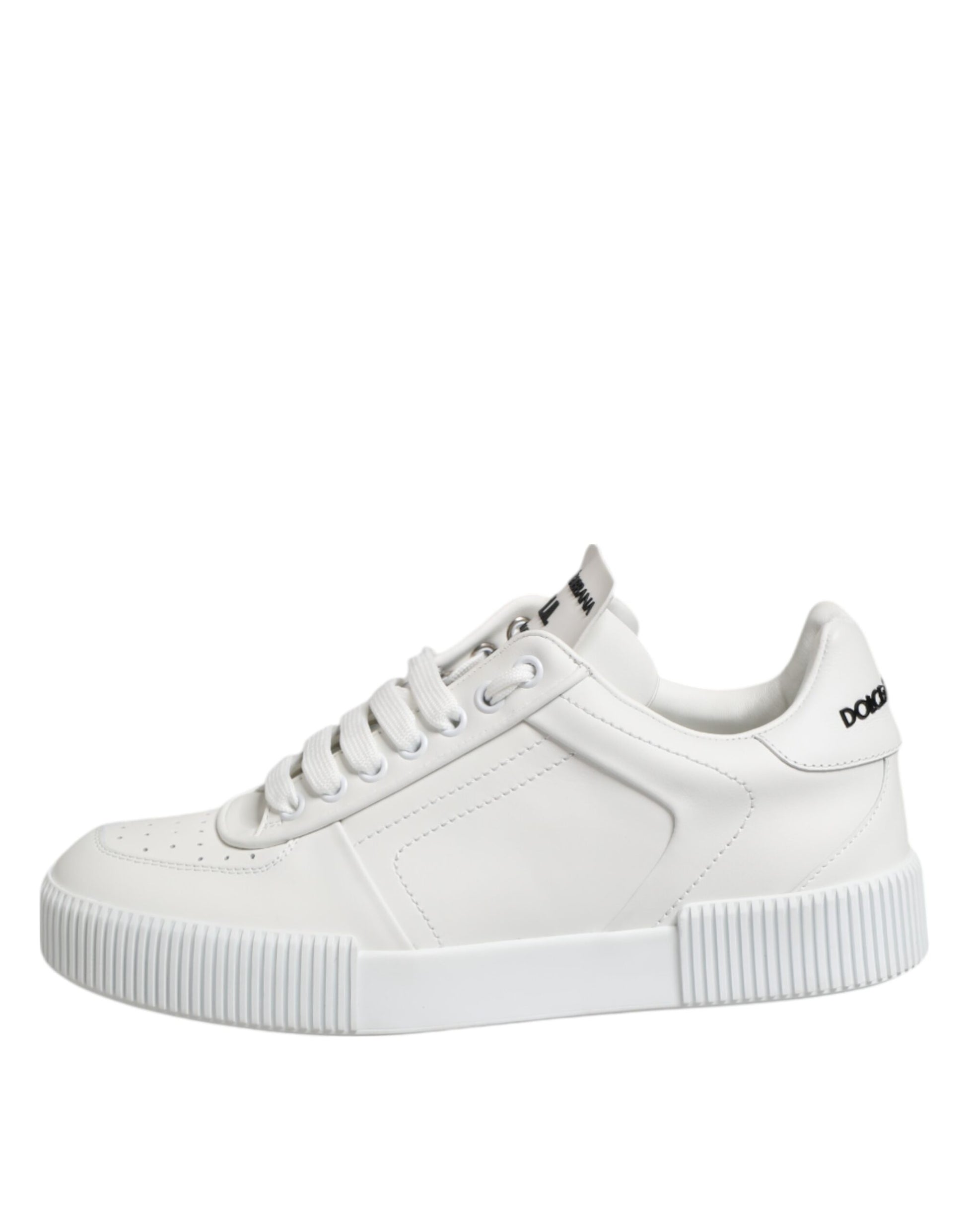 Dolce & Gabbana White Miami Leather Low Top Sneakers Shoes