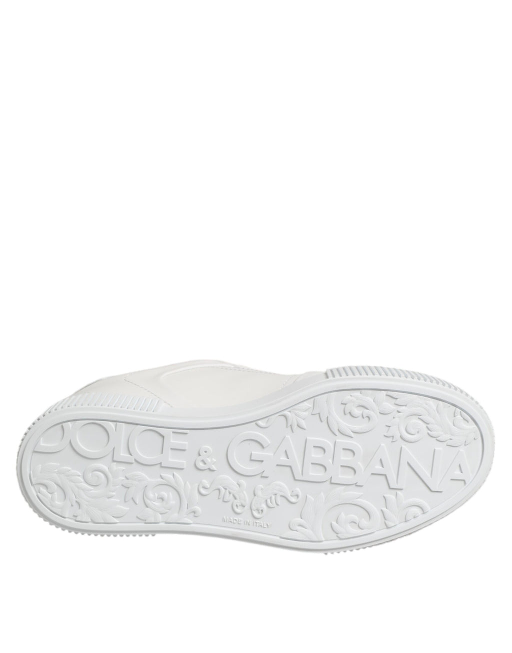 Dolce & Gabbana White Miami Leather Low Top Sneakers Shoes