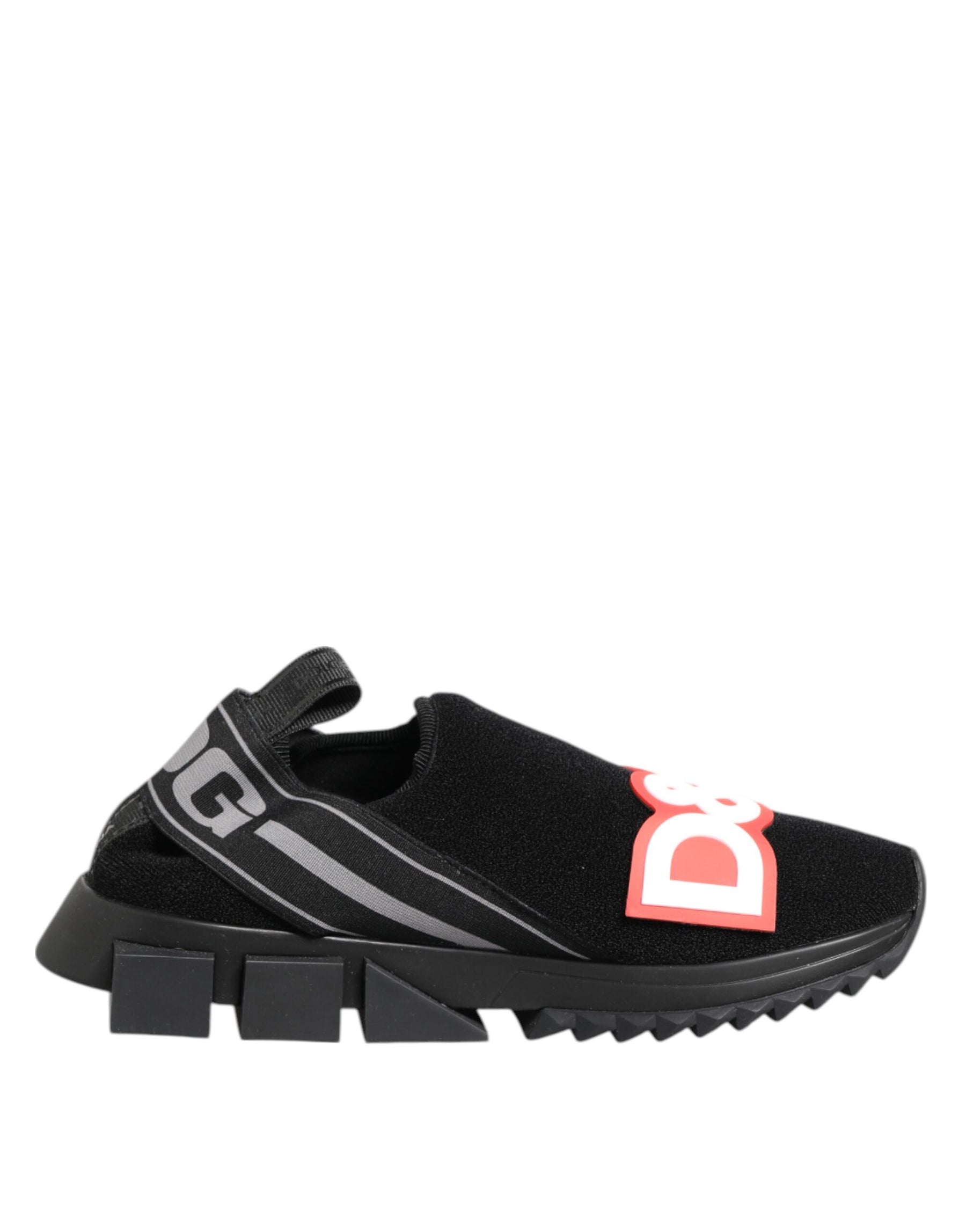 Dolce & Gabbana Black Grey Slip On Sorrento Sneakers Shoes | Regal Royce