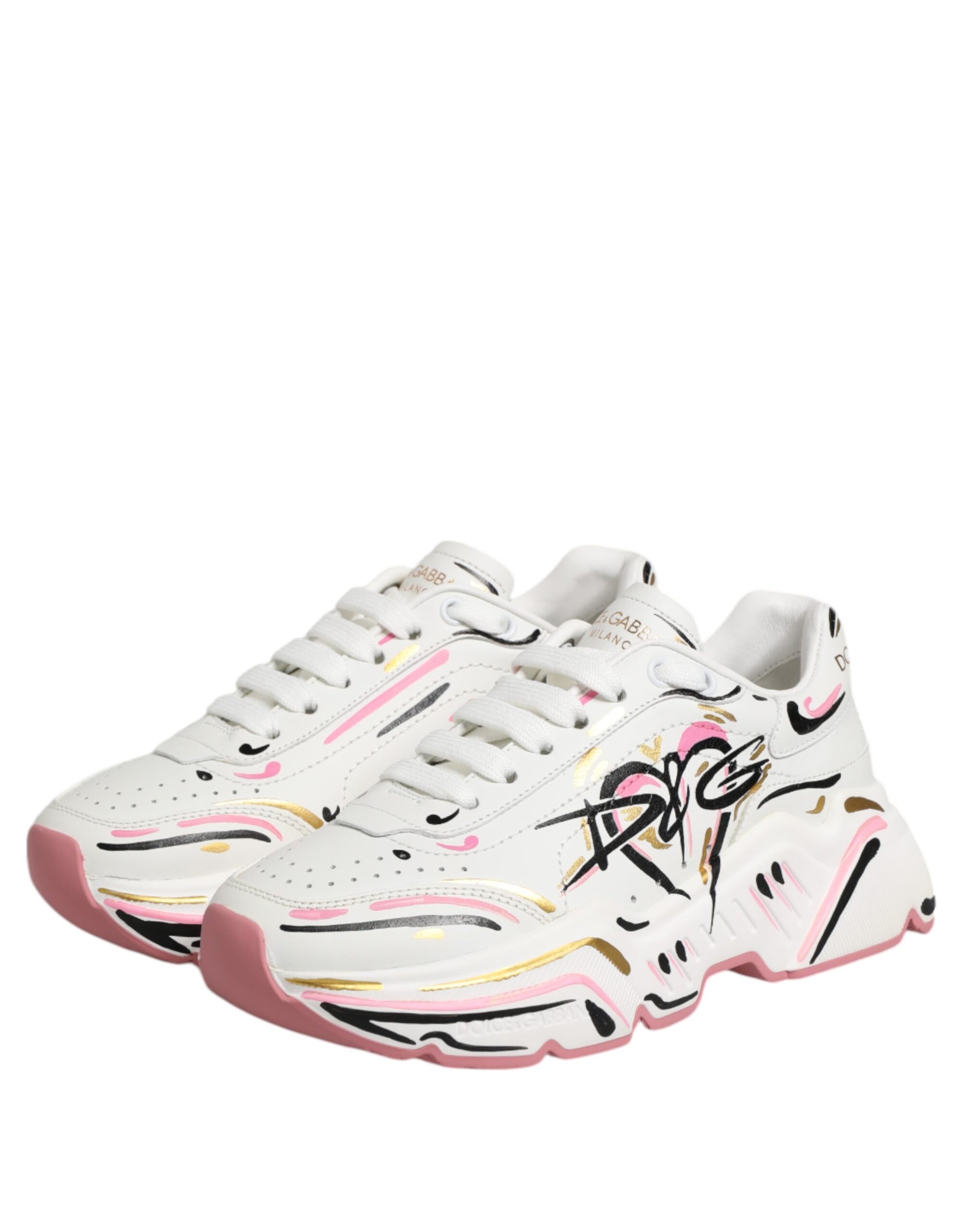 Dolce & Gabbana Multicolor Hand Painted DAYMASTER Sneaker Shoes | Regal Royce