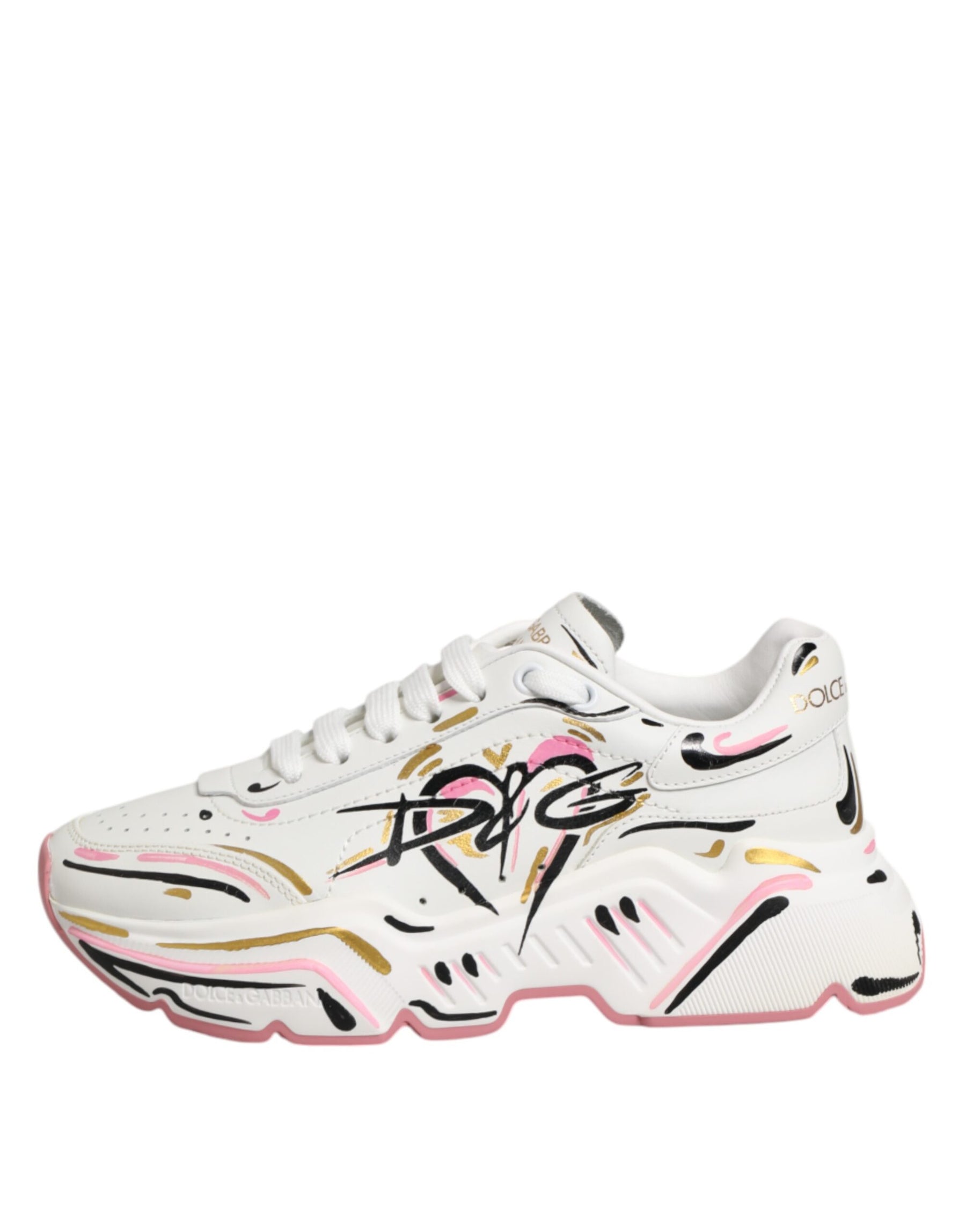 Dolce & Gabbana Multicolor Hand Painted DAYMASTER Sneaker Shoes | Regal Royce