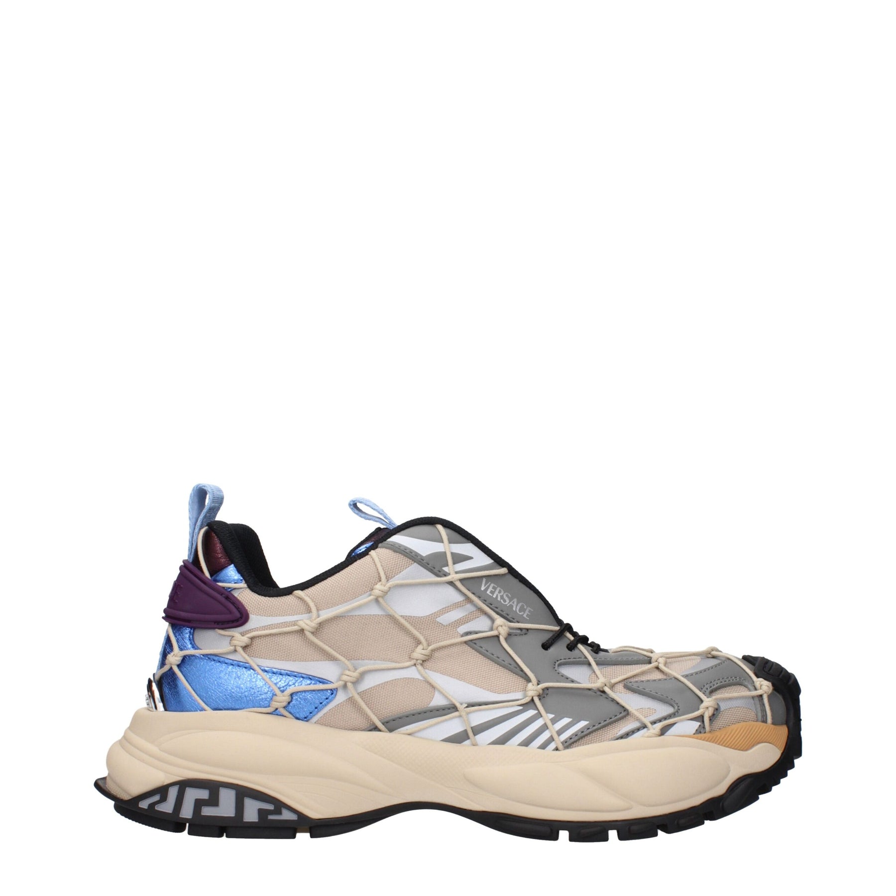 Versace Beige Fabric Sneakers | Regal Royce