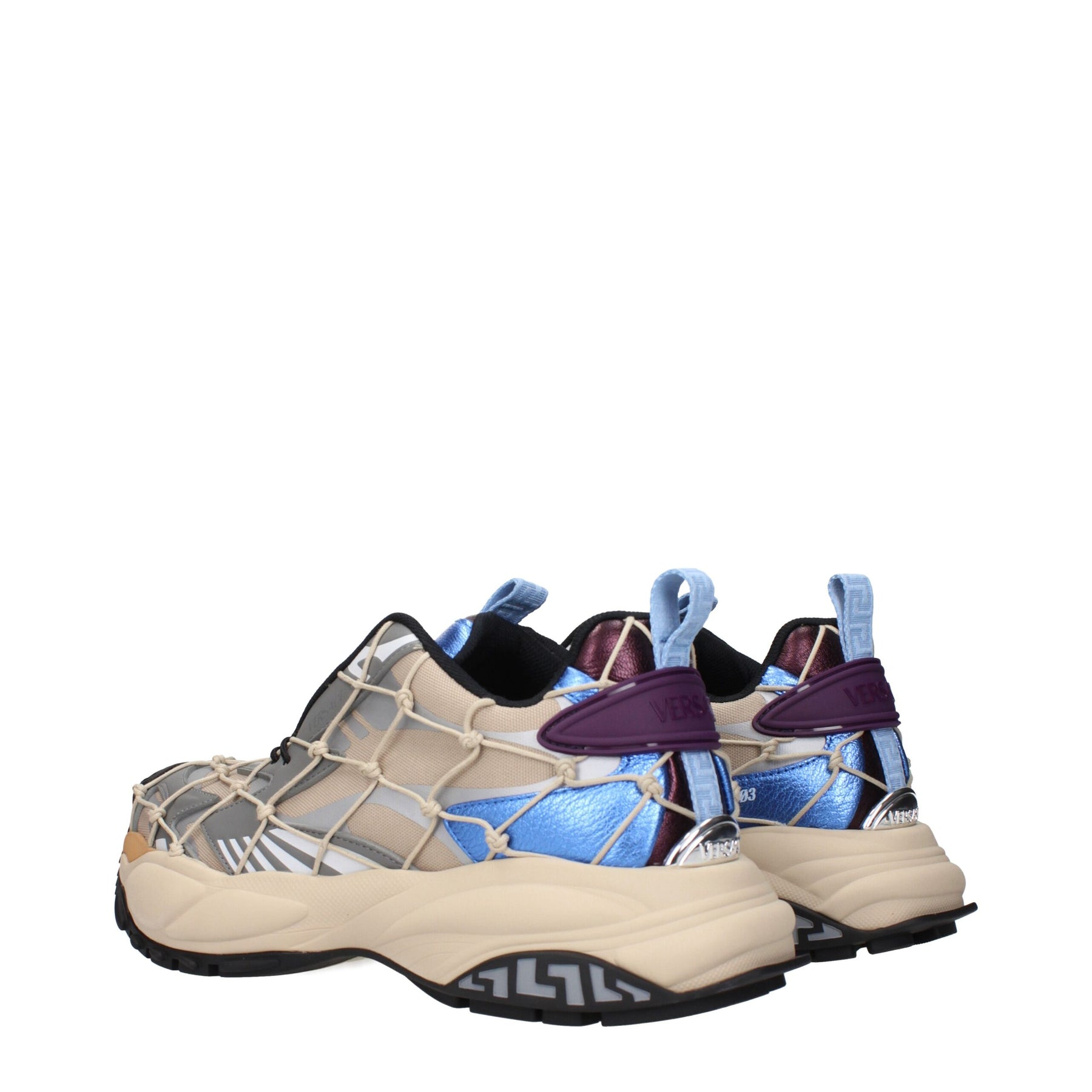 Versace Beige Fabric Sneakers | Regal Royce