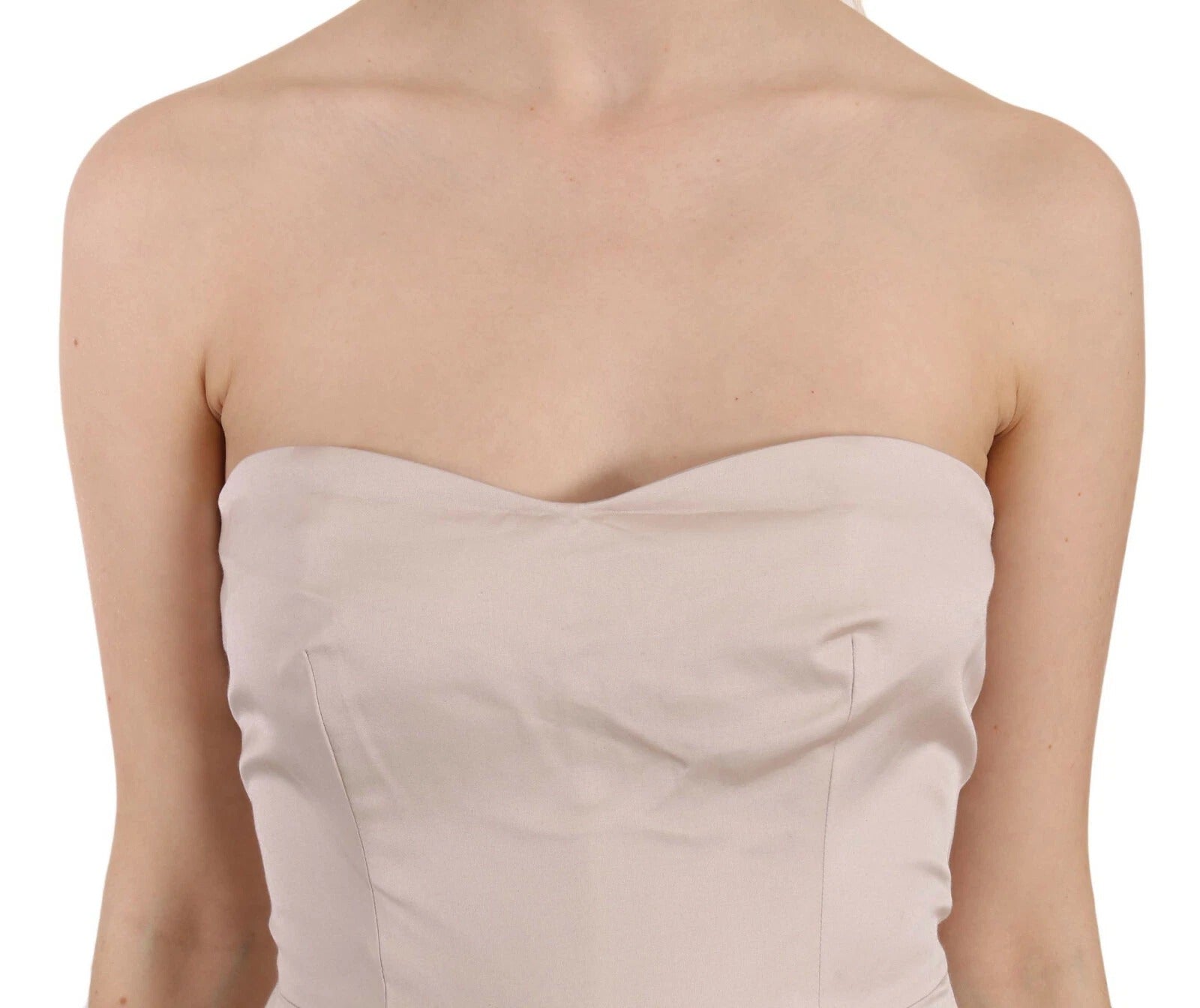 Dolce & Gabbana Beige Sequined Flower Flare Ball Gown Dress | Regal Royce