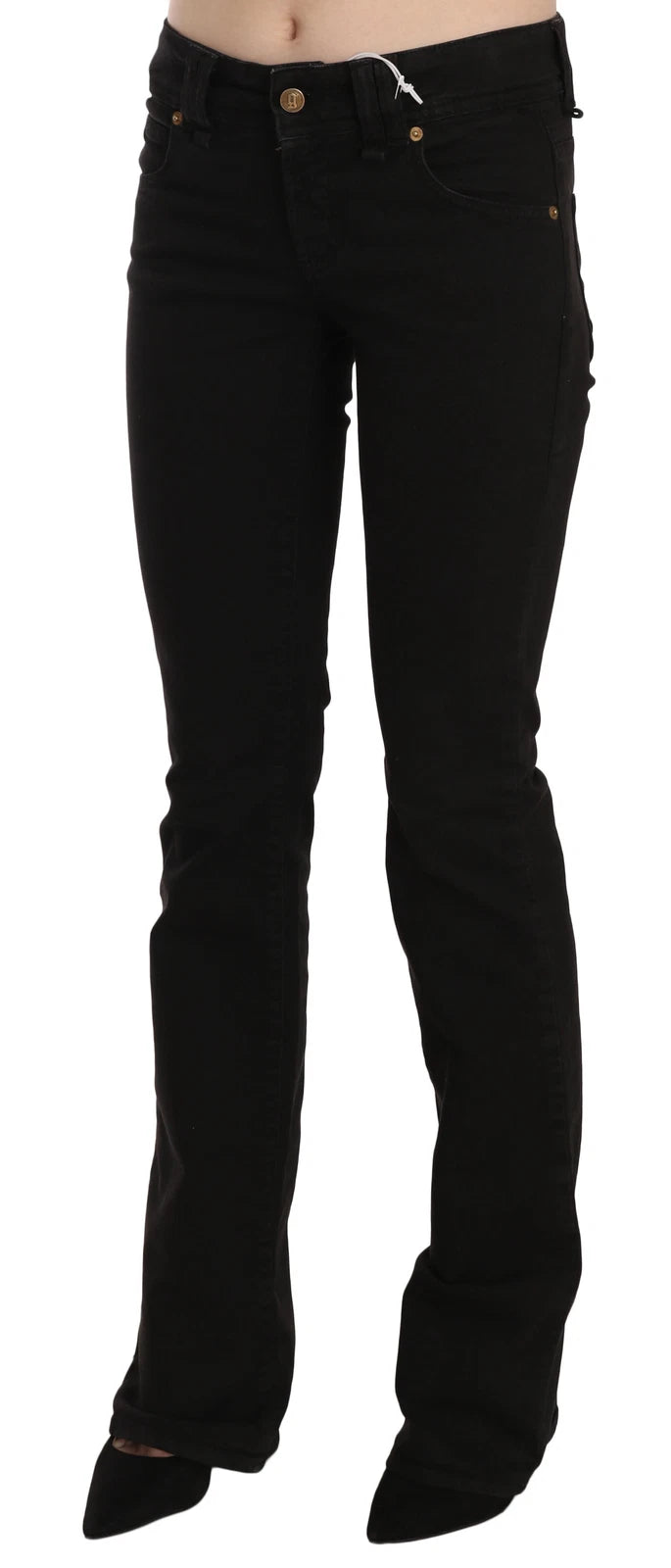 John Galliano Black Low Waist Slim Leg Skinny Denim Casual Pants Jeans | Regal Royce