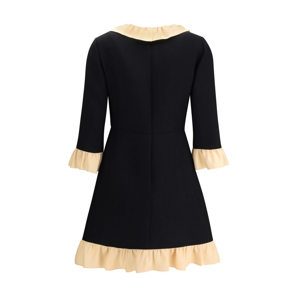 Valentino Black Fleece Wool Cocktail Dress | Regal Royce