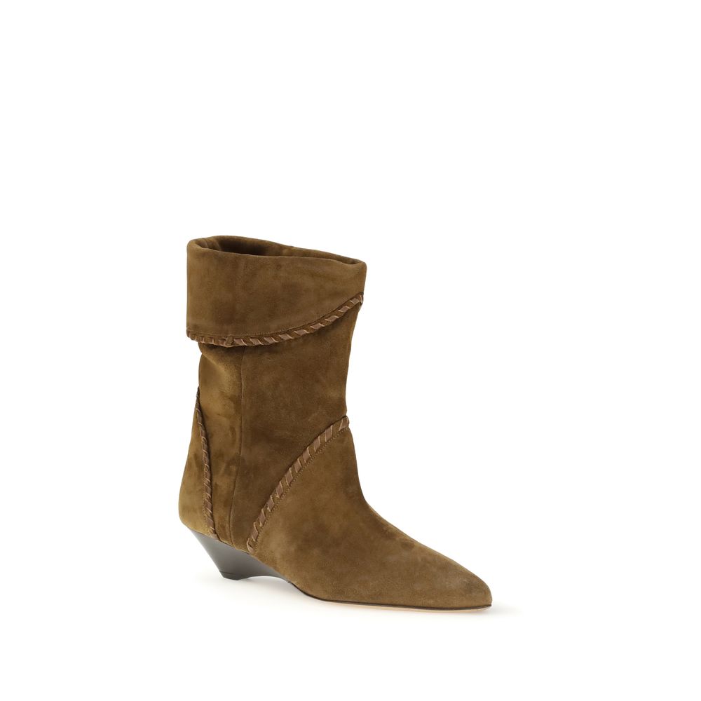 Isabel Marant Brown Calf Leather Bos Taurus Flat Boots | Regal Royce