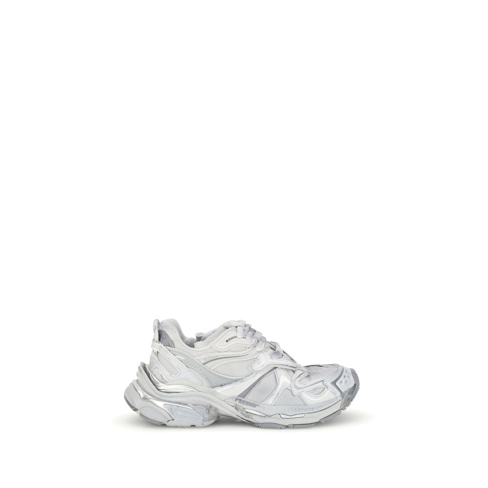 Balenciaga Silver Rubber Athletic Sneakers | Regal Royce