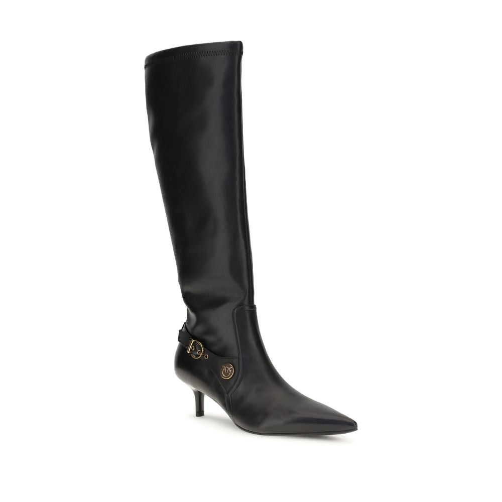 PINKO Black Goatskin Ankle Boots | Regal Royce