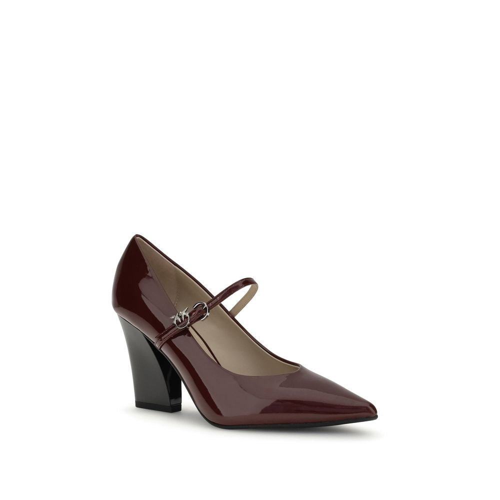 PINKO Bordeaux Calf Leather Bos Taurus High Heel Pumps | Regal Royce