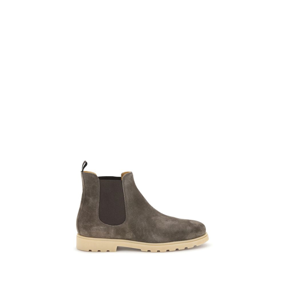 Kiton Brown Rubber Chelsea Boots | Regal Royce