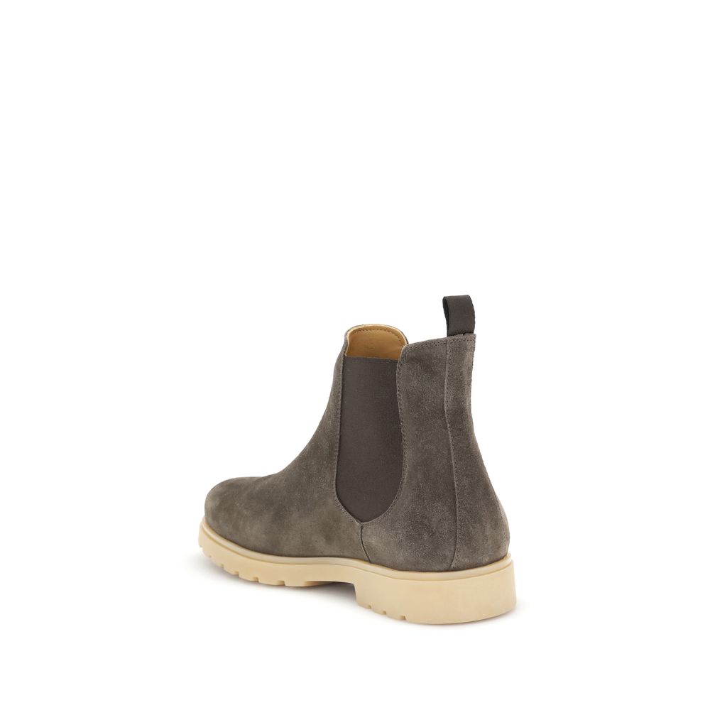 Kiton Brown Rubber Chelsea Boots | Regal Royce