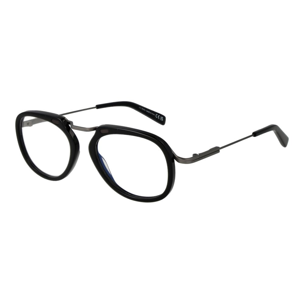 Ermenegildo Zegna Black Metal Glasses (Frames) | Regal Royce