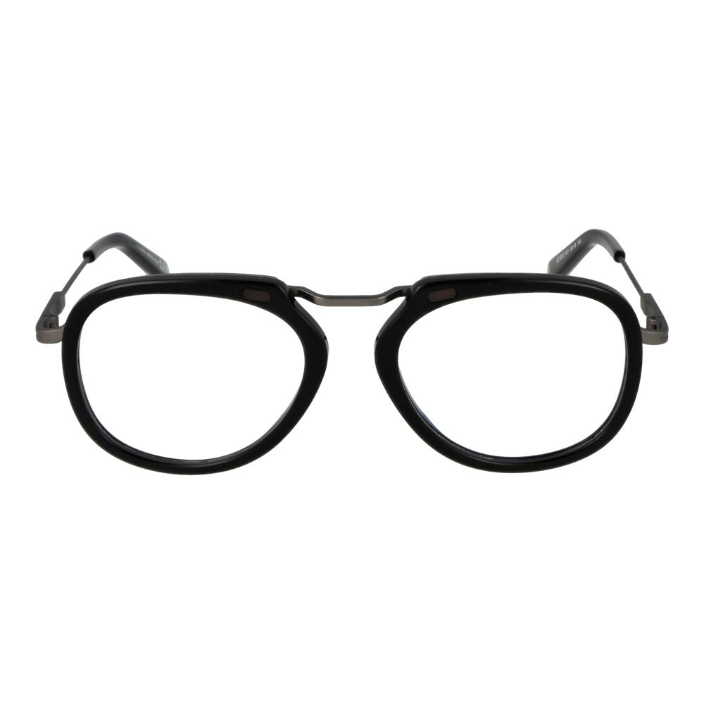 Ermenegildo Zegna Black Metal Glasses (Frames) | Regal Royce