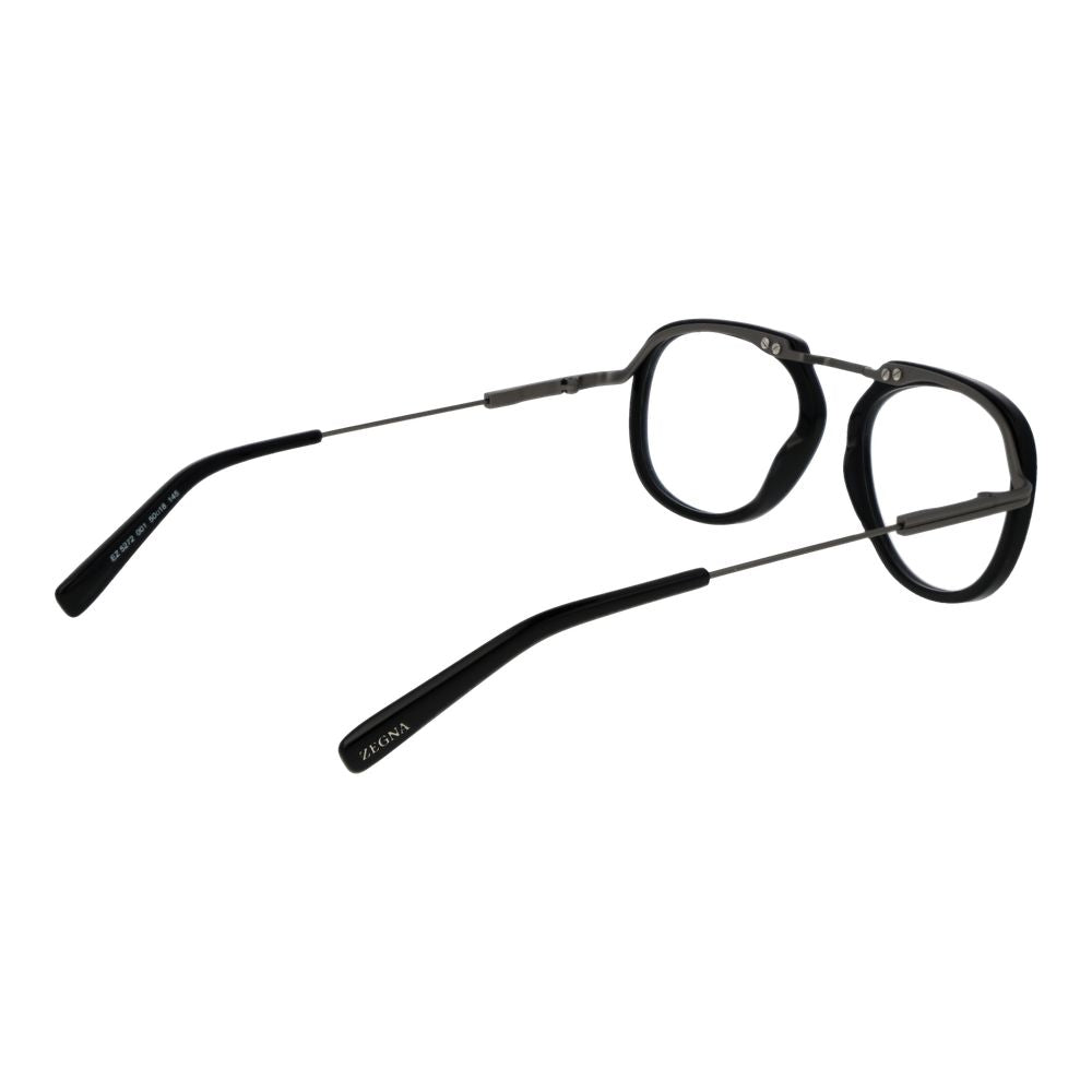 Ermenegildo Zegna Black Metal Glasses (Frames) | Regal Royce