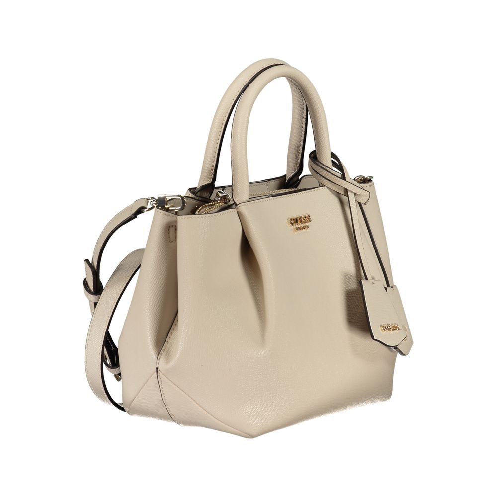 Guess Jeans Beige Polyethylene Women Handbag | Regal Royce