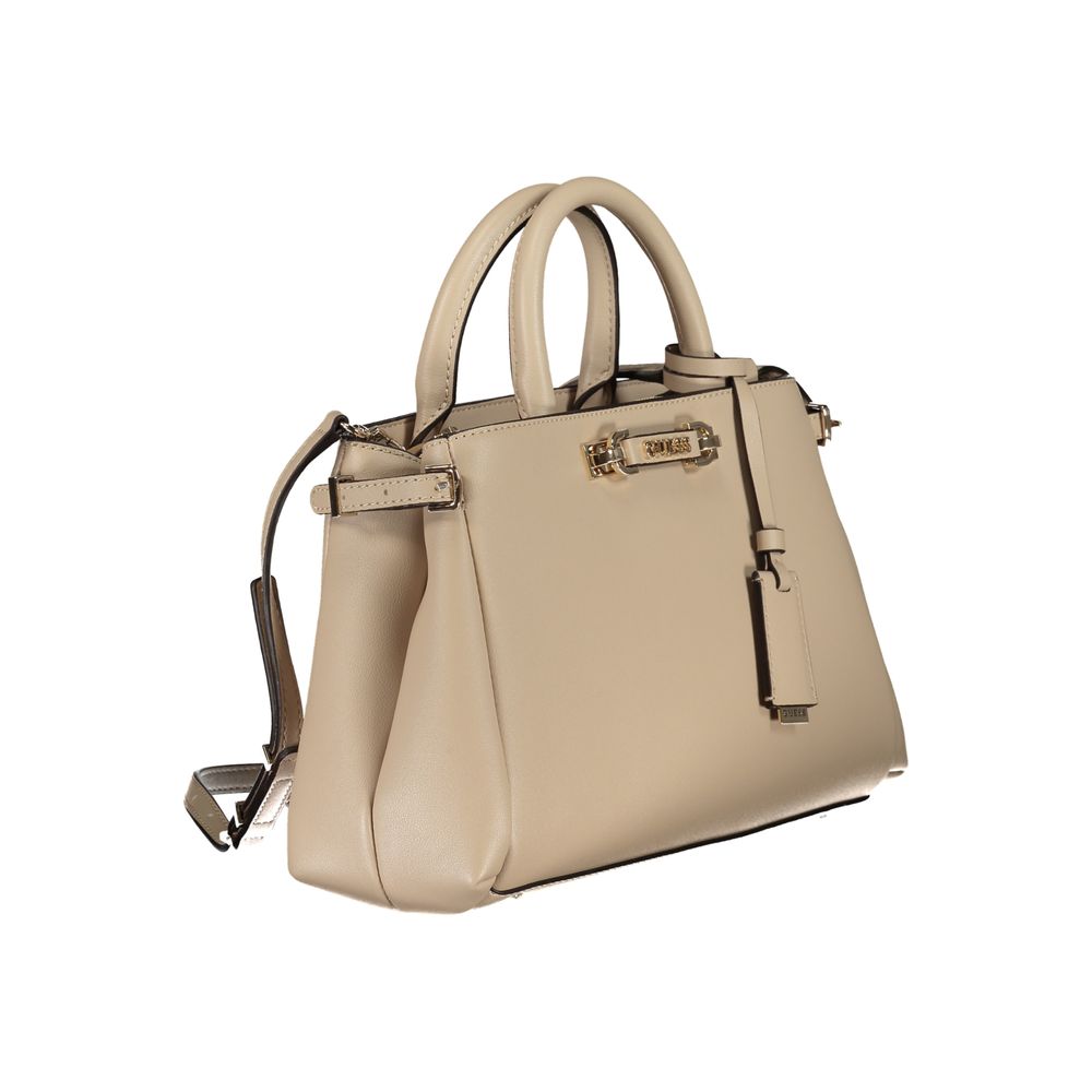 Guess Jeans Beige Polyethylene Women Handbag | Regal Royce
