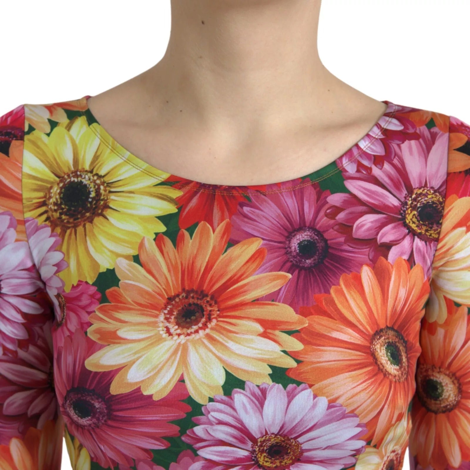 Dolce & Gabbana Multicolor Floral Print Sheath Mini Dress | Regal Royce