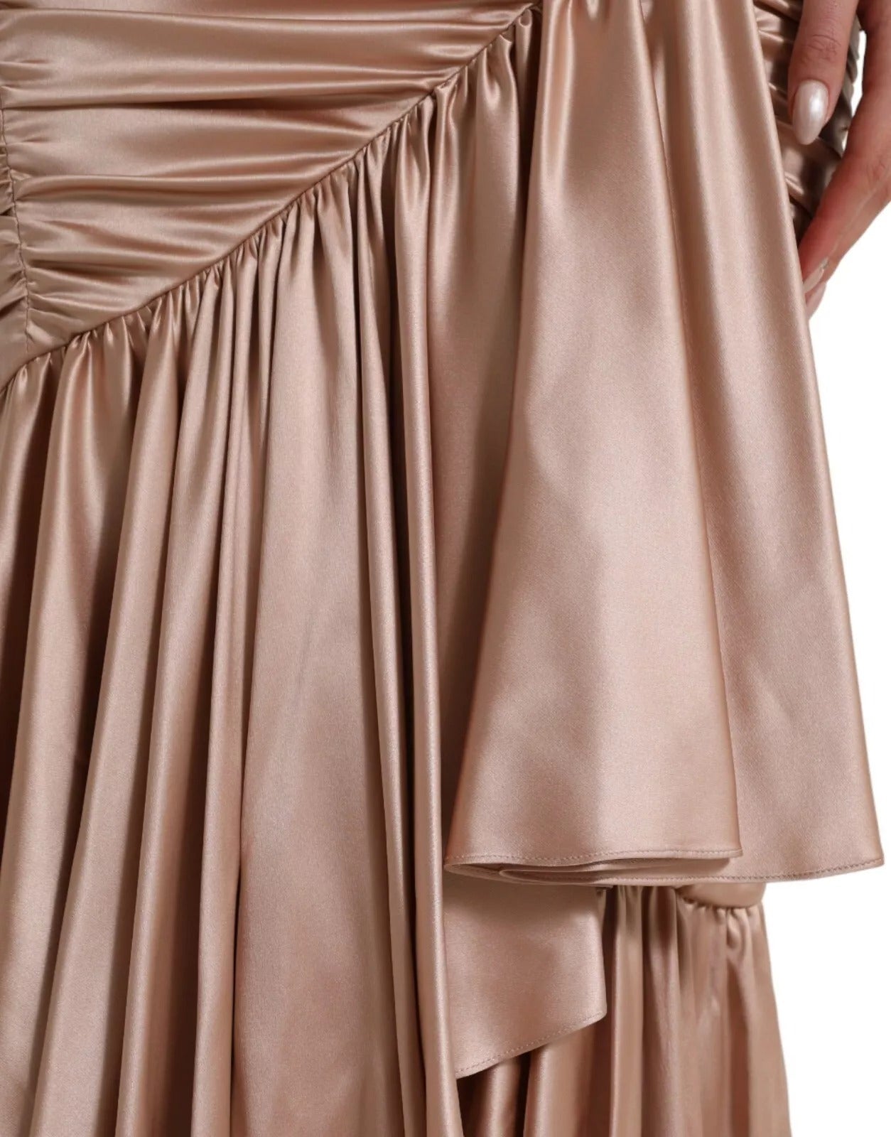 Dolce & Gabbana Pink Silk Stretch Sheath Mermaid Gown Dress | Regal Royce