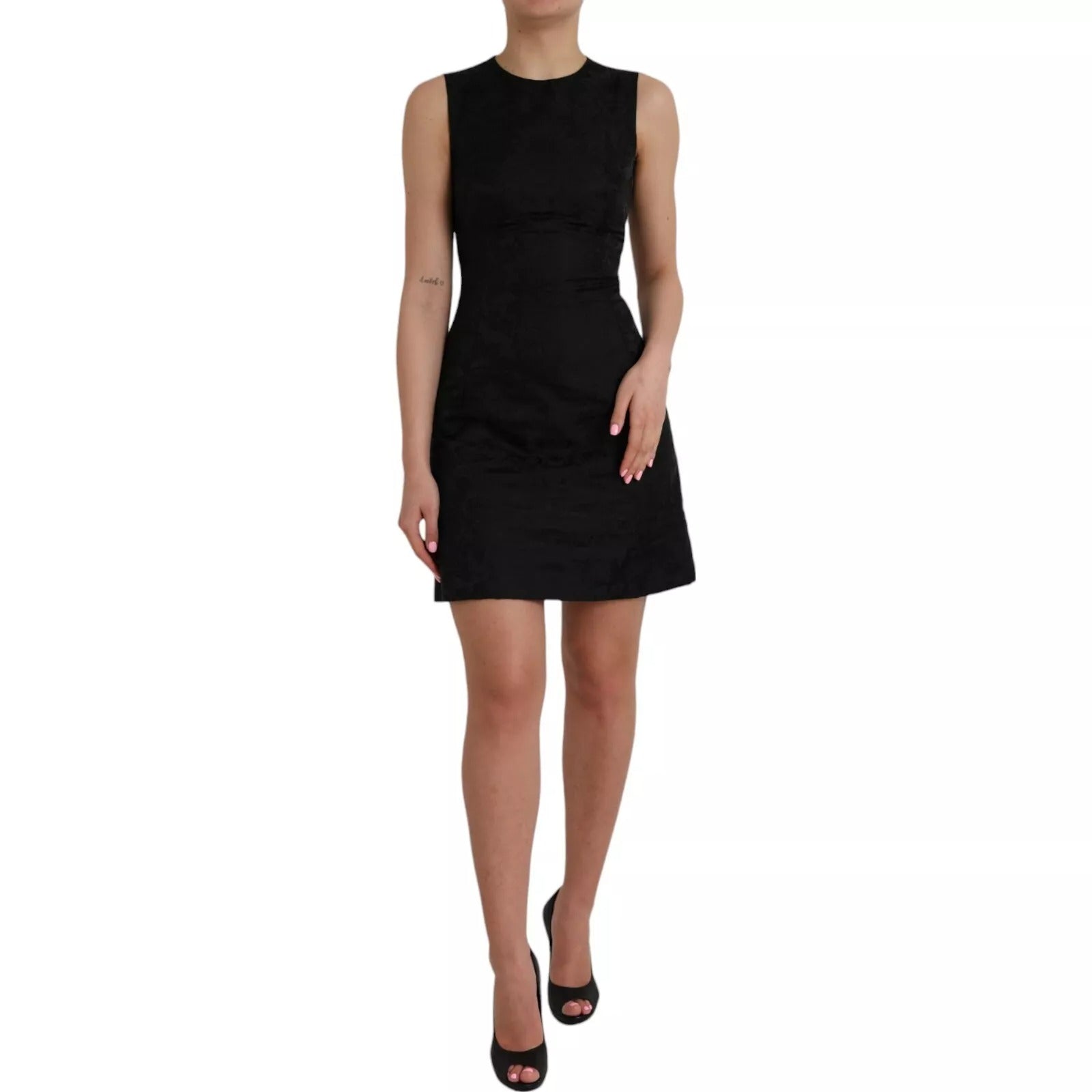 Dolce & Gabbana Black Sleeveless Bodycon A-line Mini Dress | Regal Royce