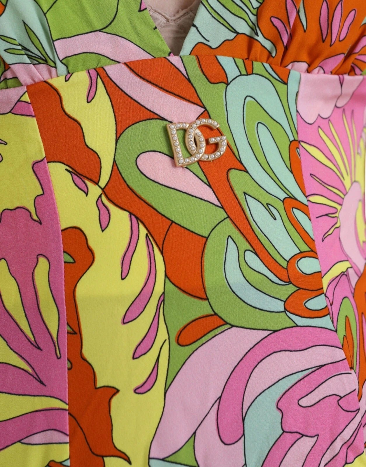 Dolce & Gabbana Multicolor Floral Silk Flared Mini Dress | Regal Royce