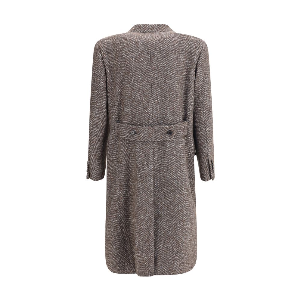 Dolce & Gabbana Gray Fleece Wool Coat | Regal Royce