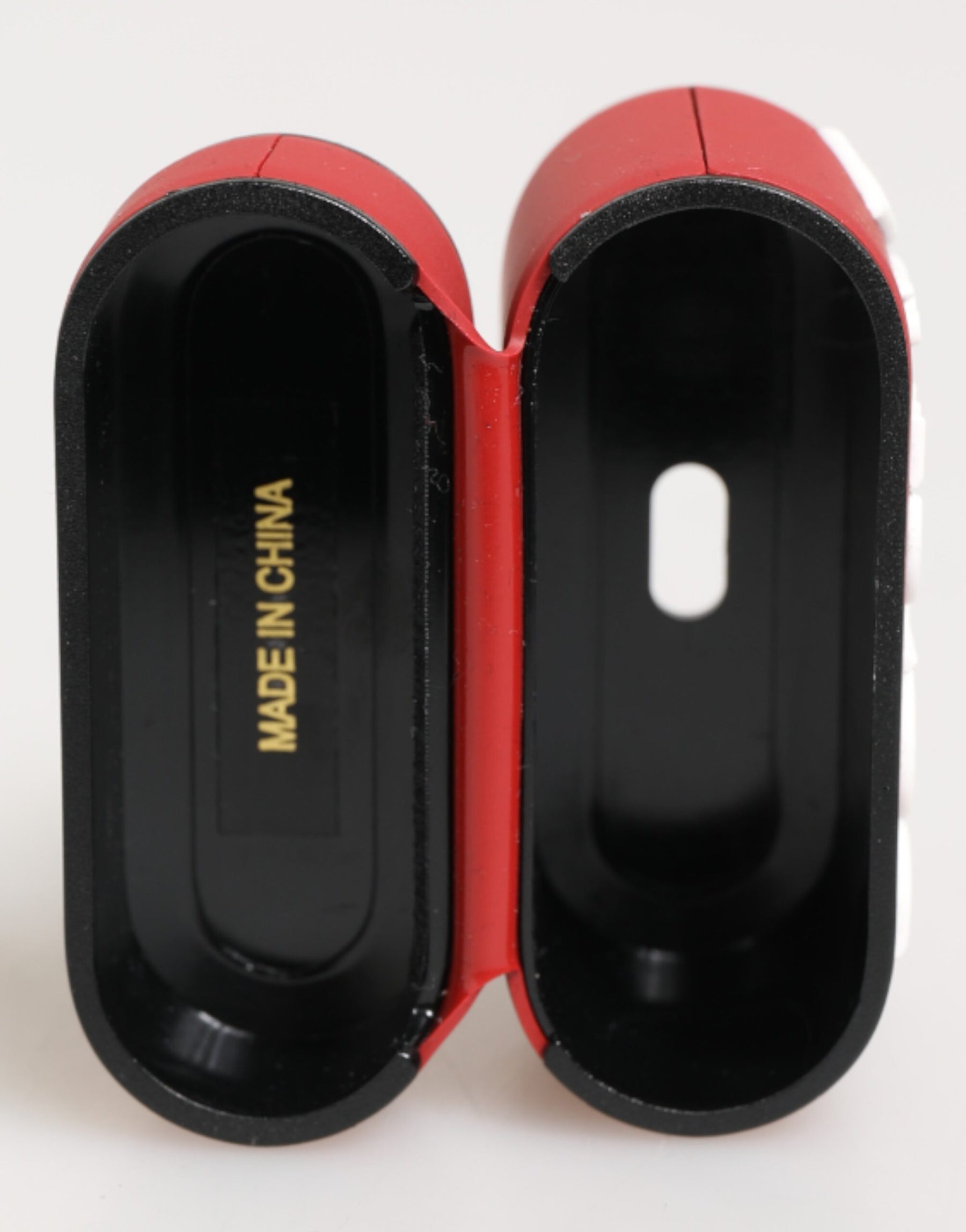 Dolce & Gabbana Red White Silicone Embossed Logo Accessory Airpods Case | Regal Royce