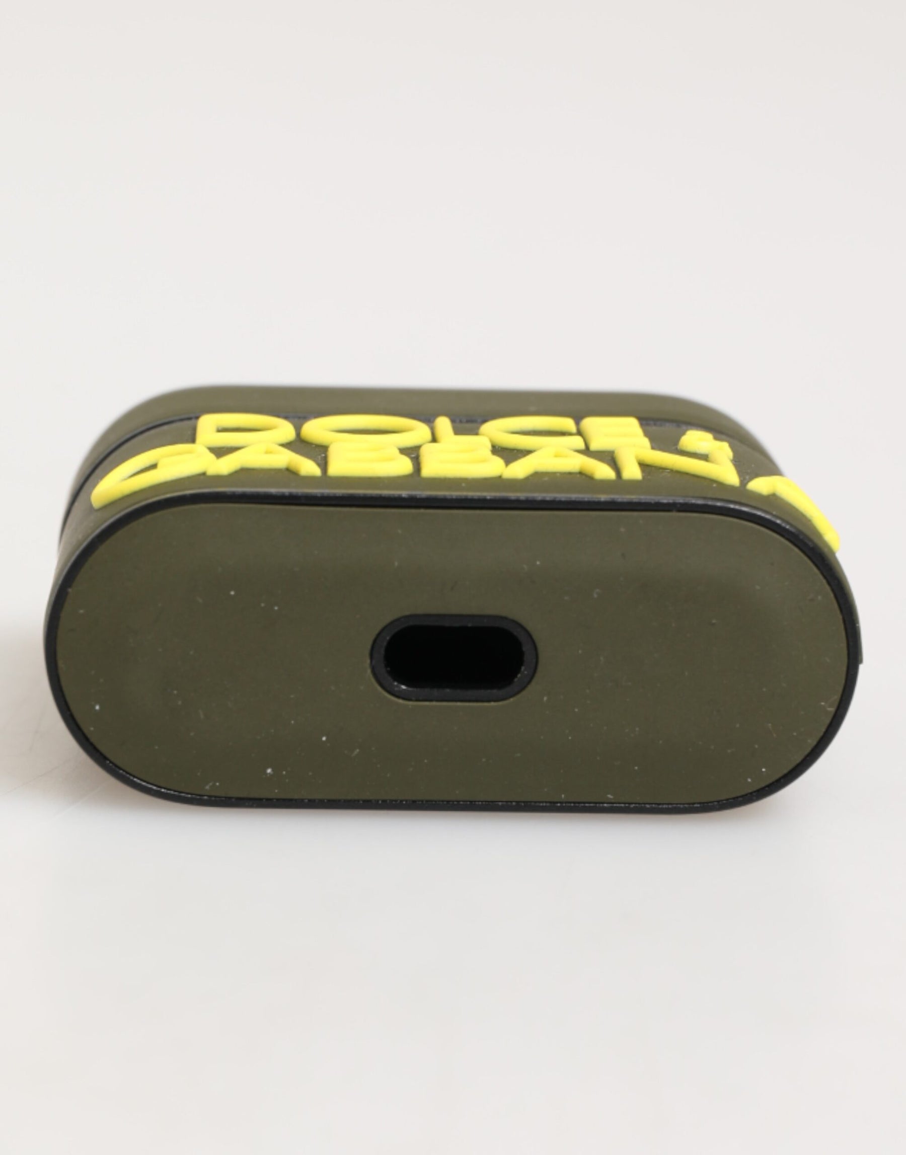 Dolce & Gabbana Army Green Rubber Logo Embossed Accessory  Airpods Case | Regal Royce