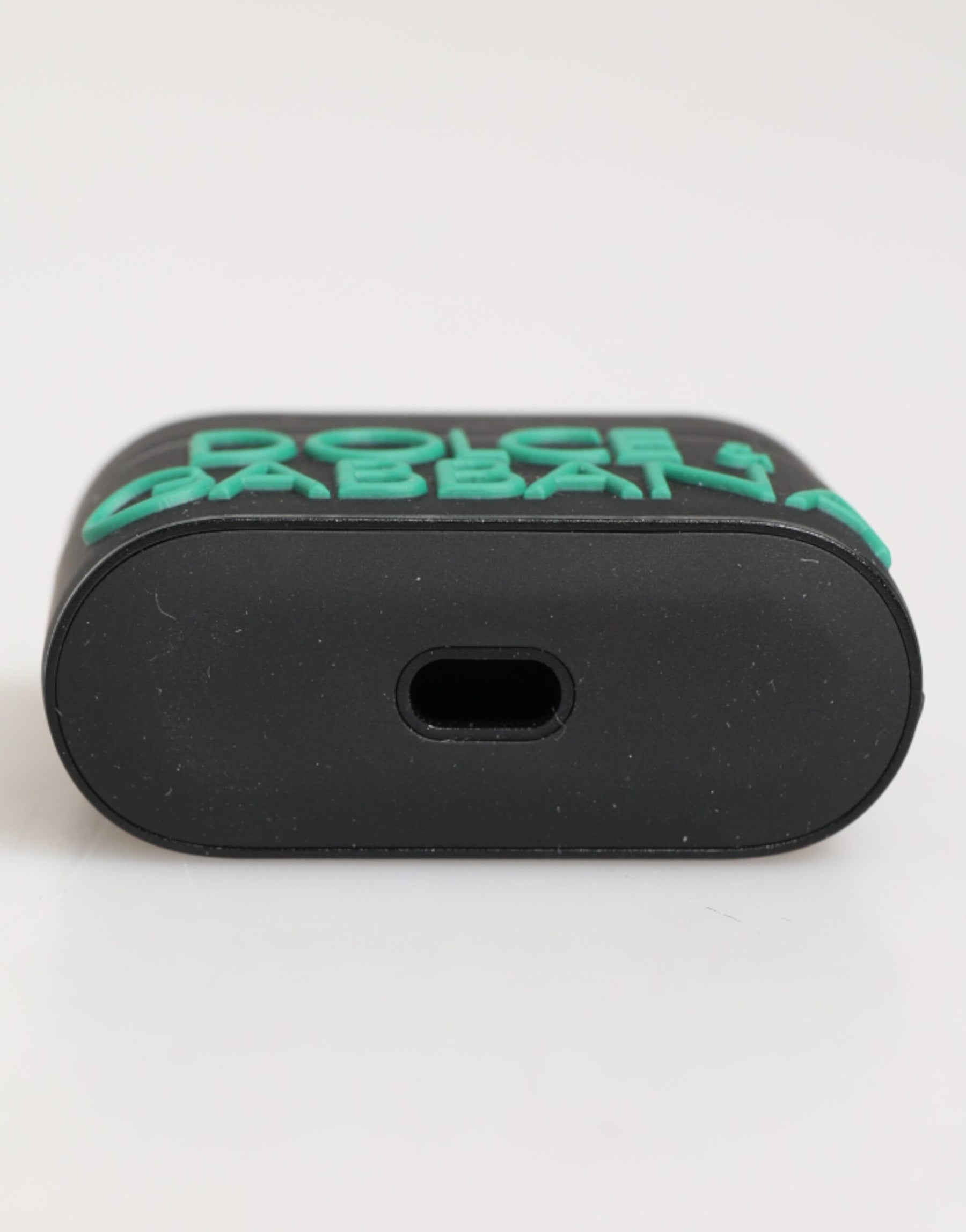 Dolce & Gabbana Black Mint Rubber Logo Embossed Accessory Airpods Case | Regal Royce