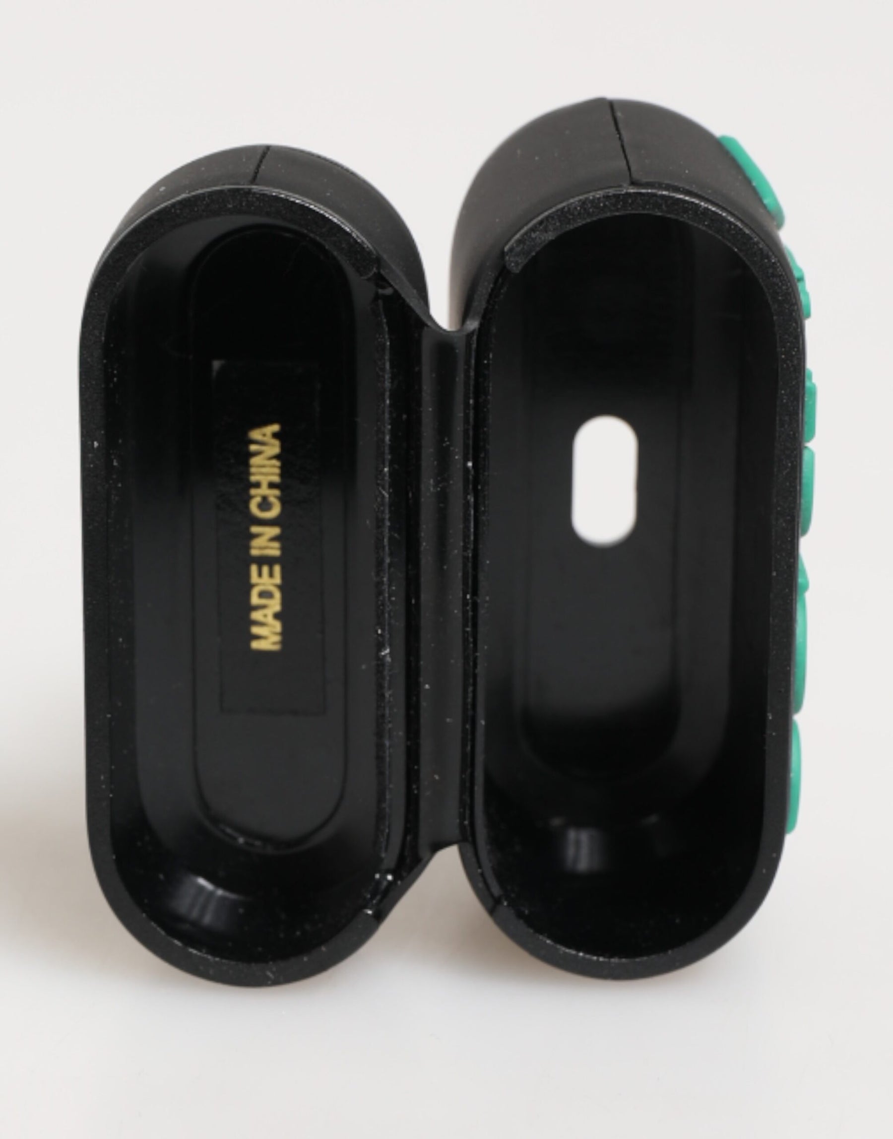 Dolce & Gabbana Black Mint Rubber Logo Embossed Accessory Airpods Case | Regal Royce