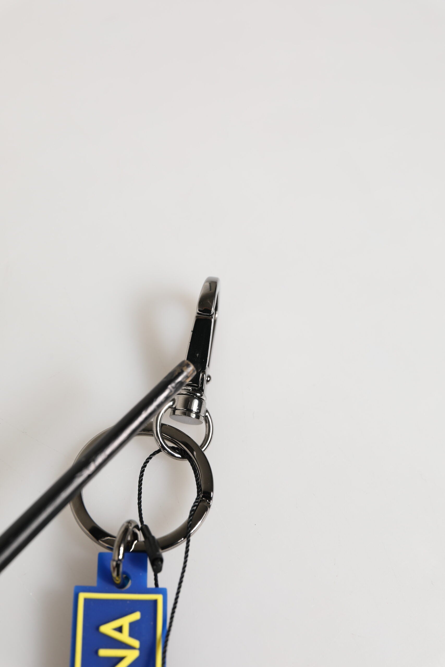 Dolce & Gabbana Blue Yellow DG Rubber Logo Silver Men's Keychain  Keyring | Regal Royce