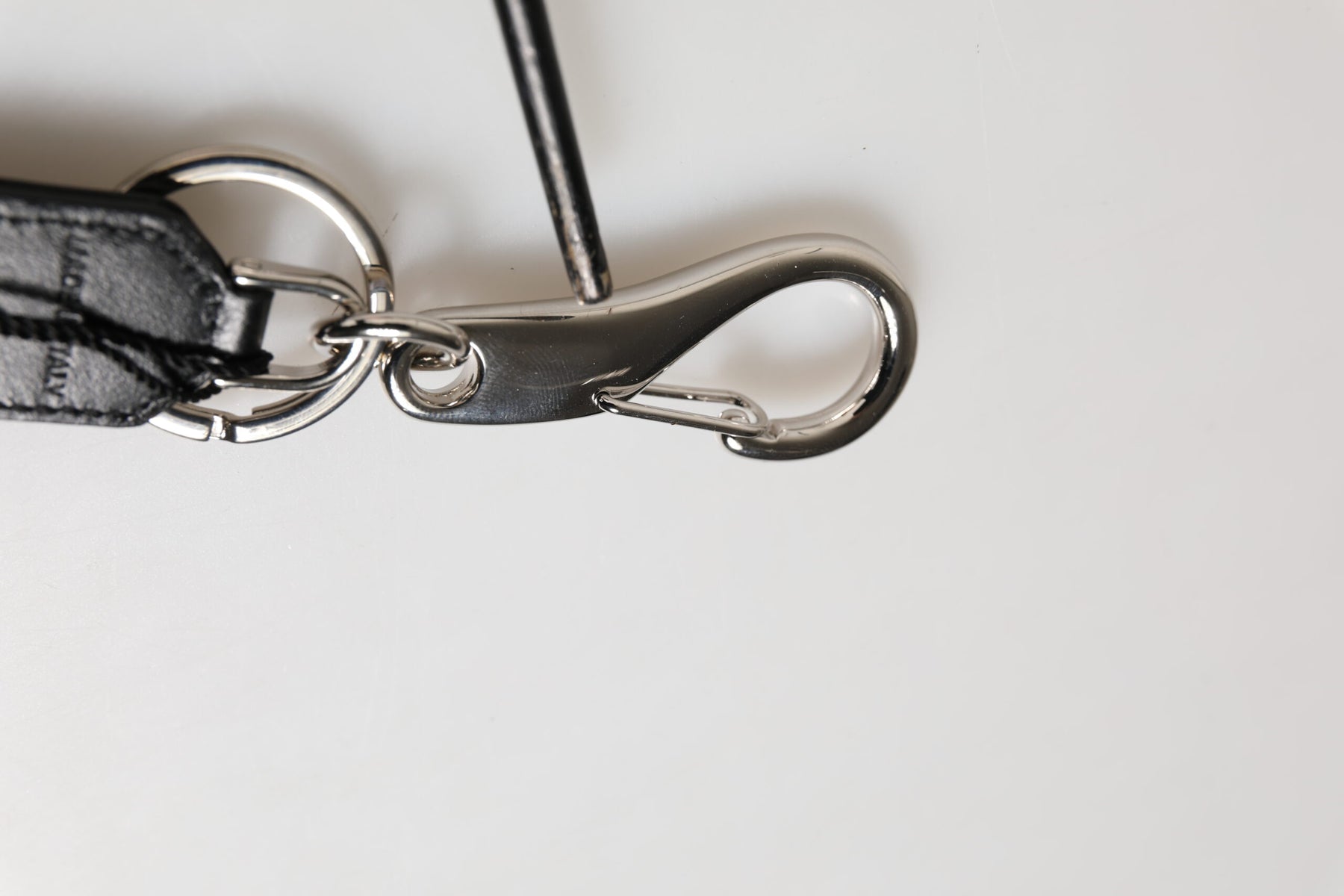 Dolce & Gabbana Black Burgundy Nylon DG Logo Crown Holder Keychain Keyring | Regal Royce