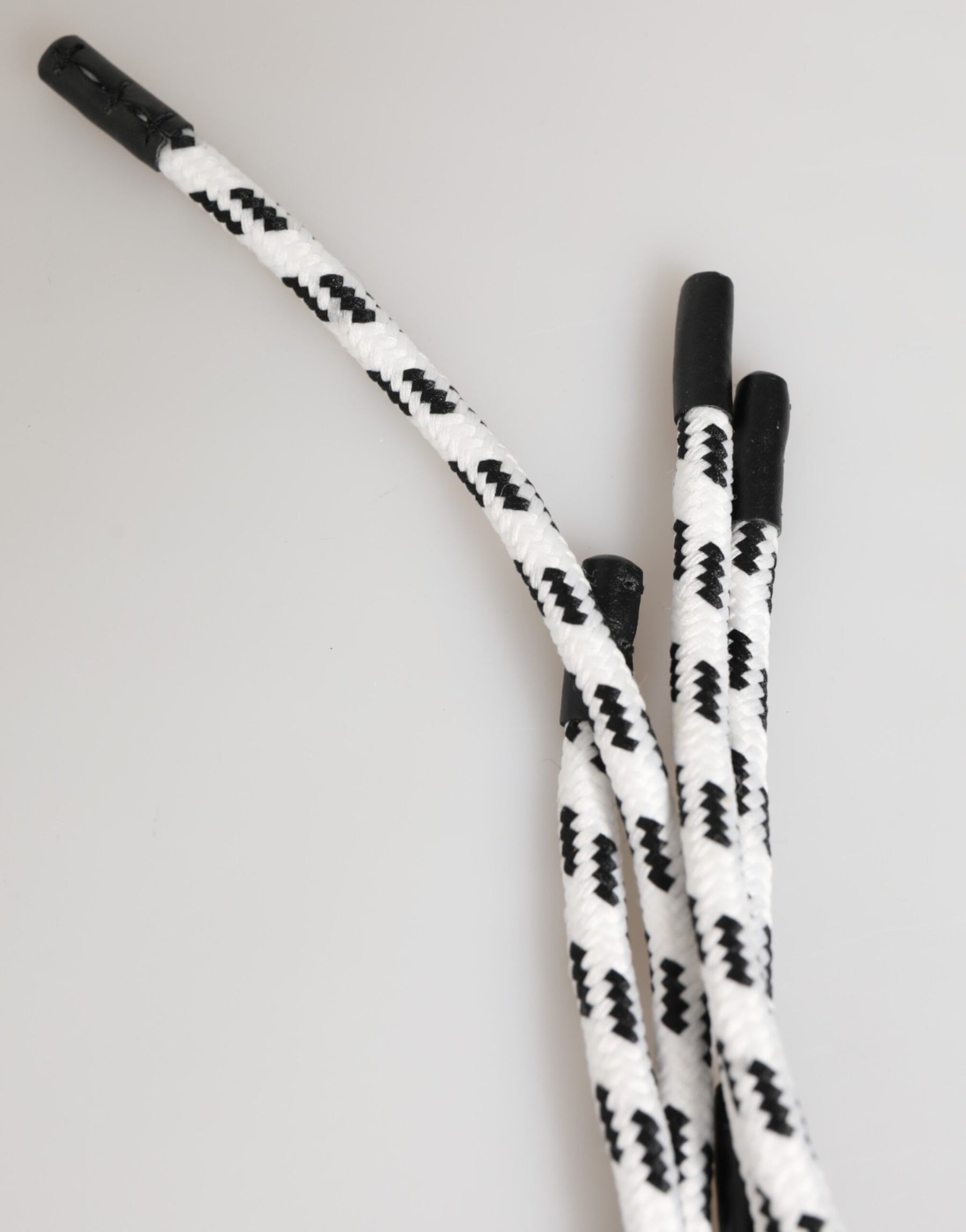 Dolce & Gabbana Black White Polyester Tape String DG Logo Keychain Keyring | Regal Royce