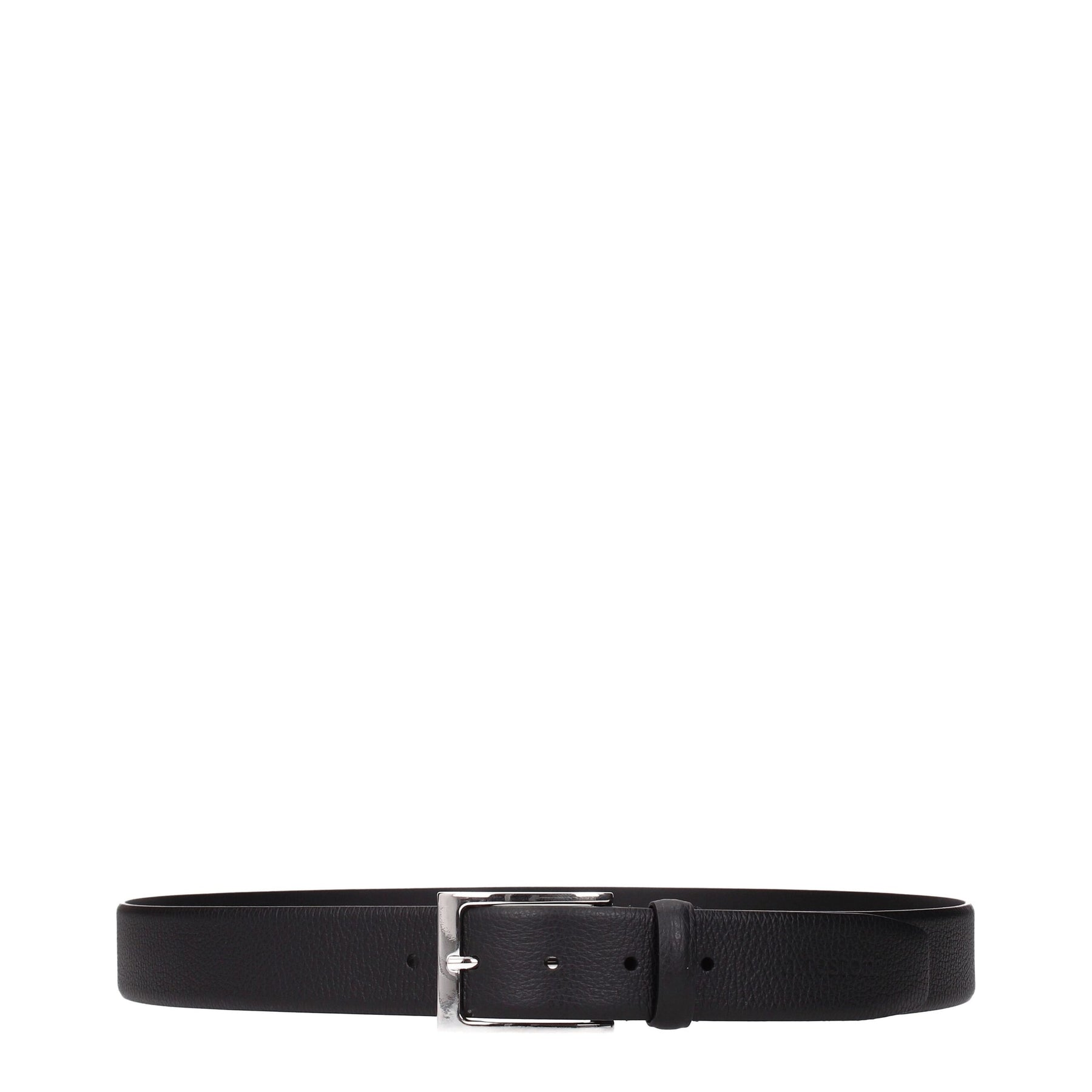 Testoni Black Leather Regular Belt | Regal Royce
