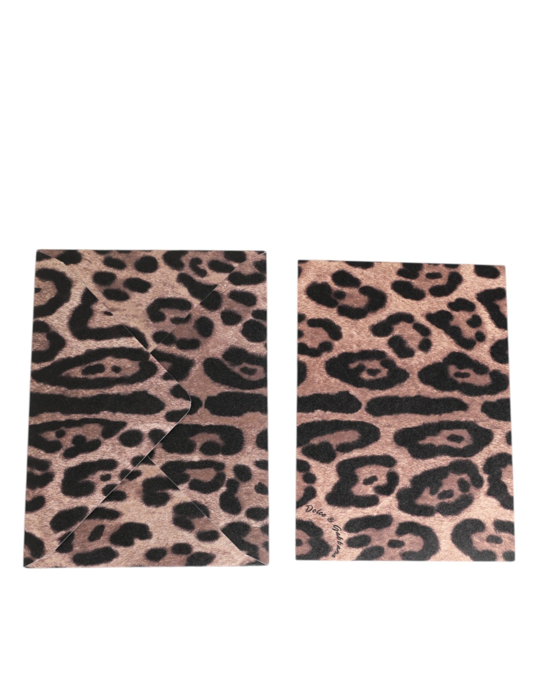 Dolce & Gabbana Multicolor Leopard Print Envelope Paper Post Card Holder | Regal Royce