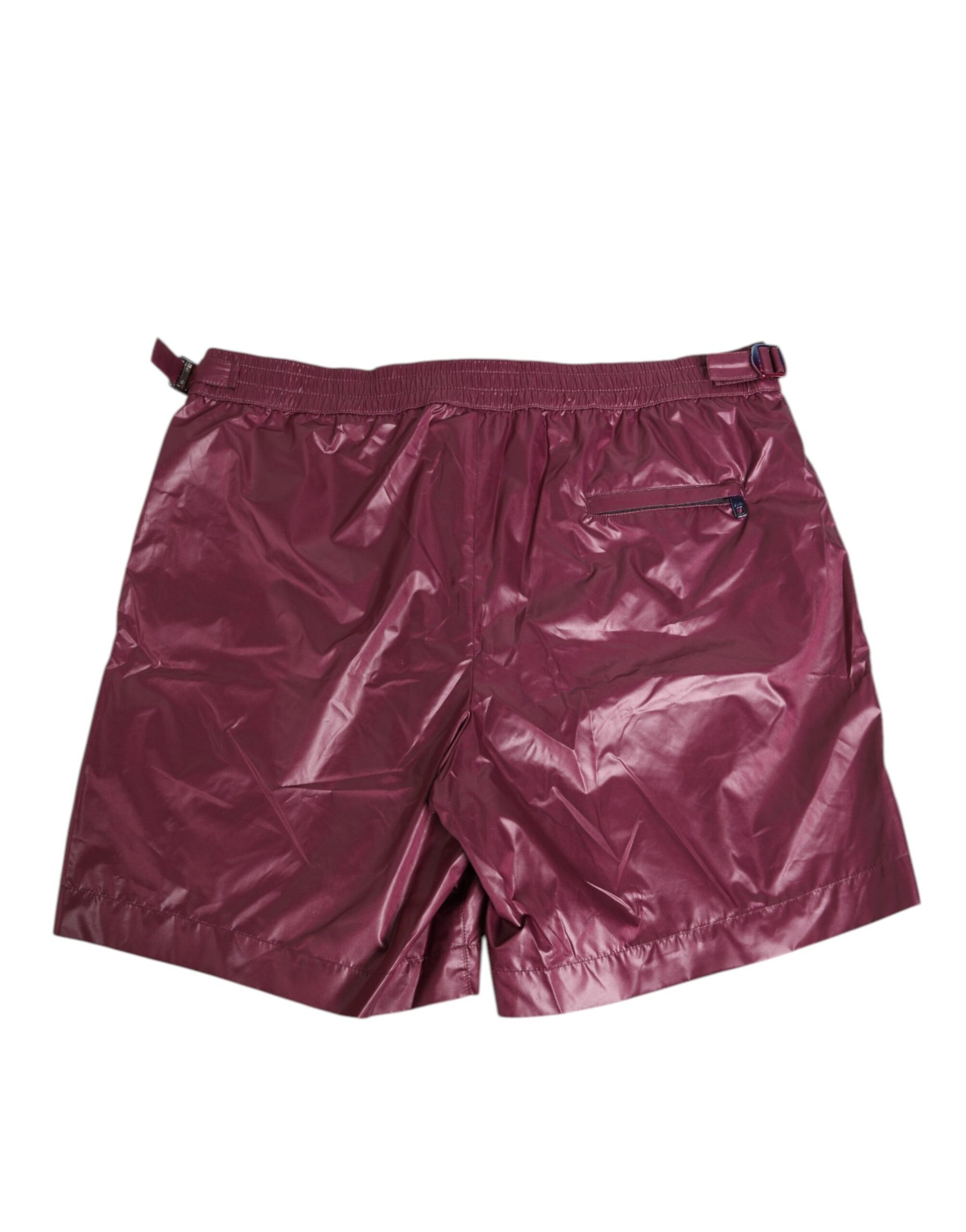 Dolce & Gabbana Burgundy Polyester Logo Embossed Crest Swimwear | Regal Royce