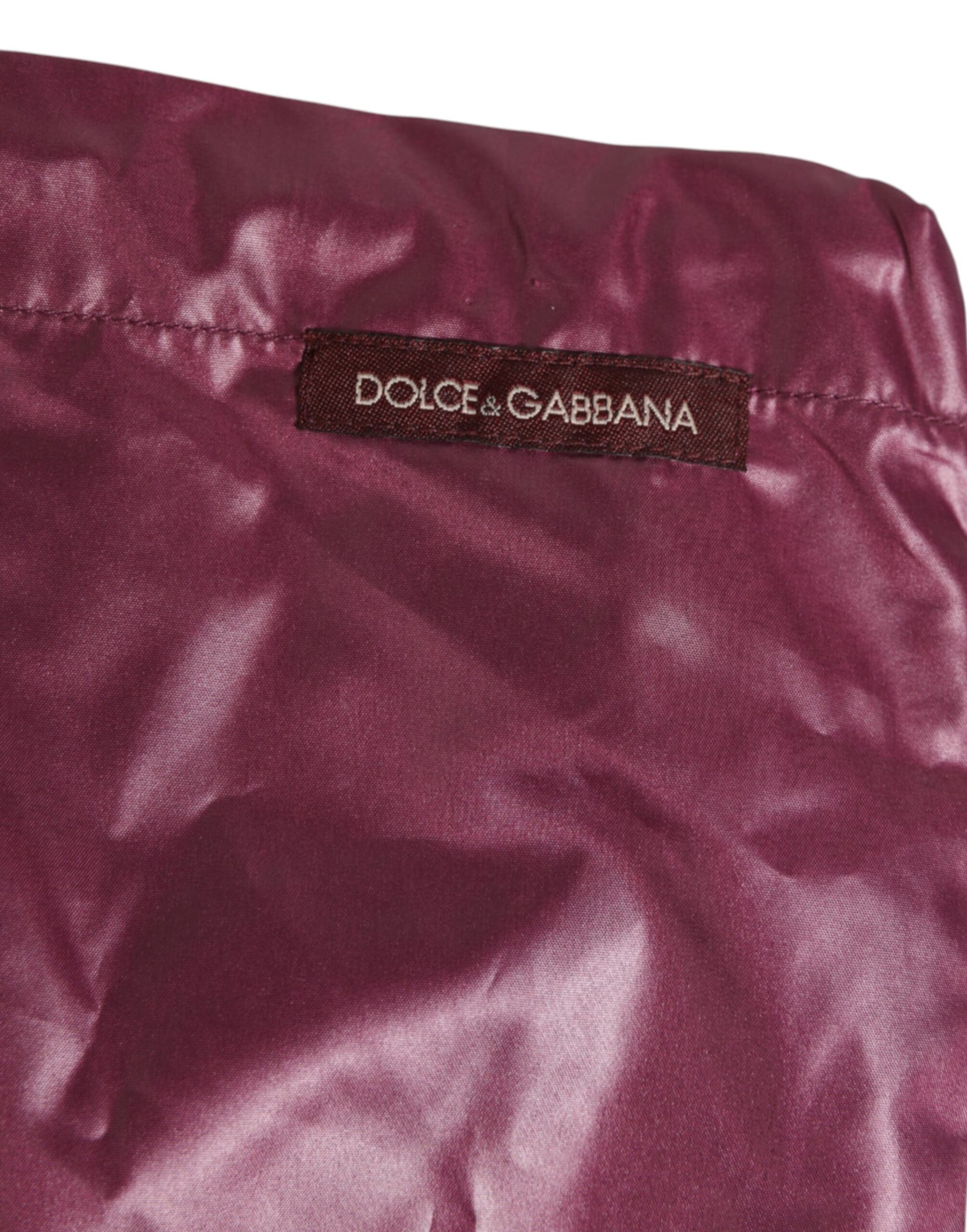 Dolce & Gabbana Burgundy Polyester Logo Embossed Crest Swimwear | Regal Royce