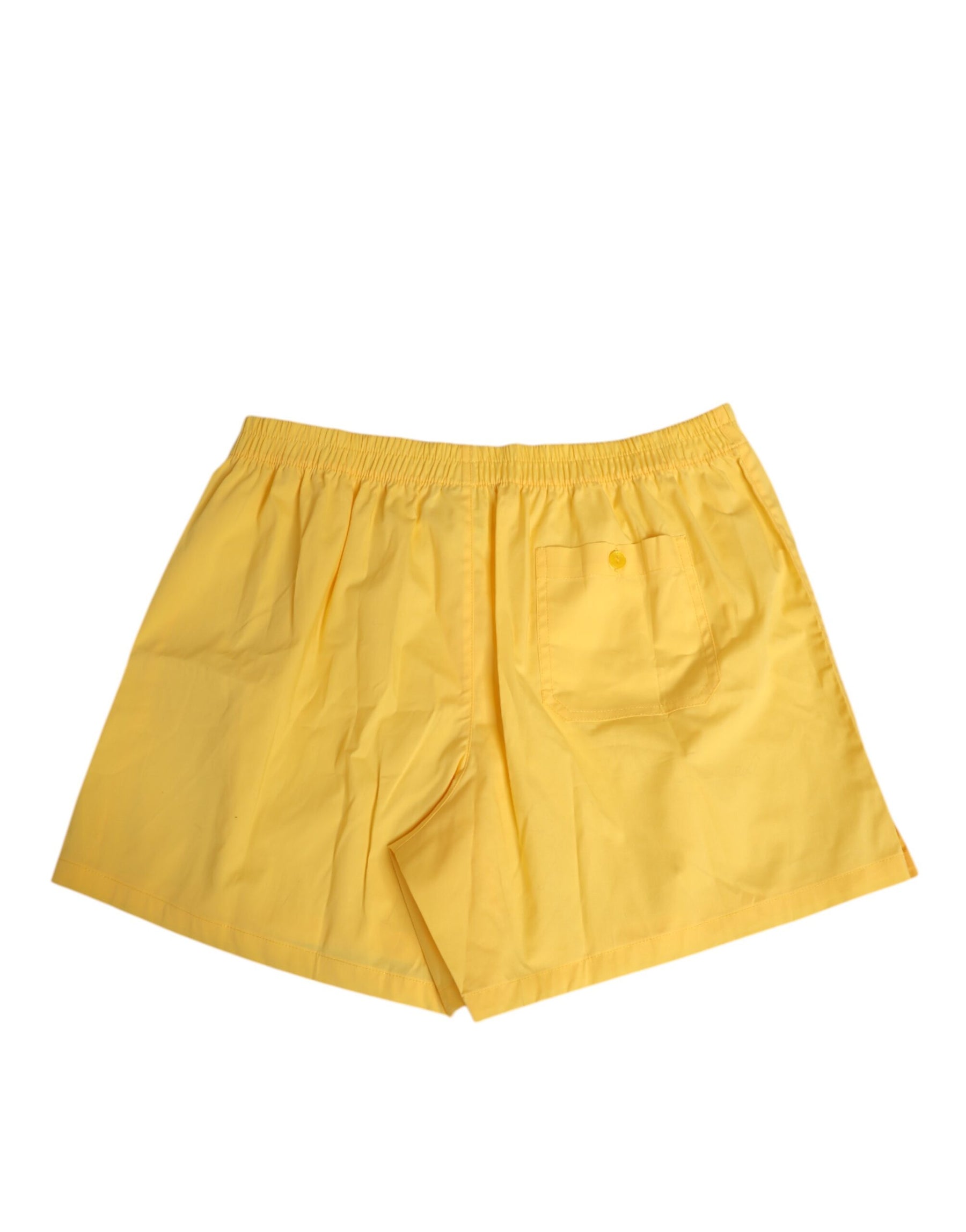 Dolce & Gabbana Yellow Cotton Elastic Waistband Short Swimwear | Regal Royce