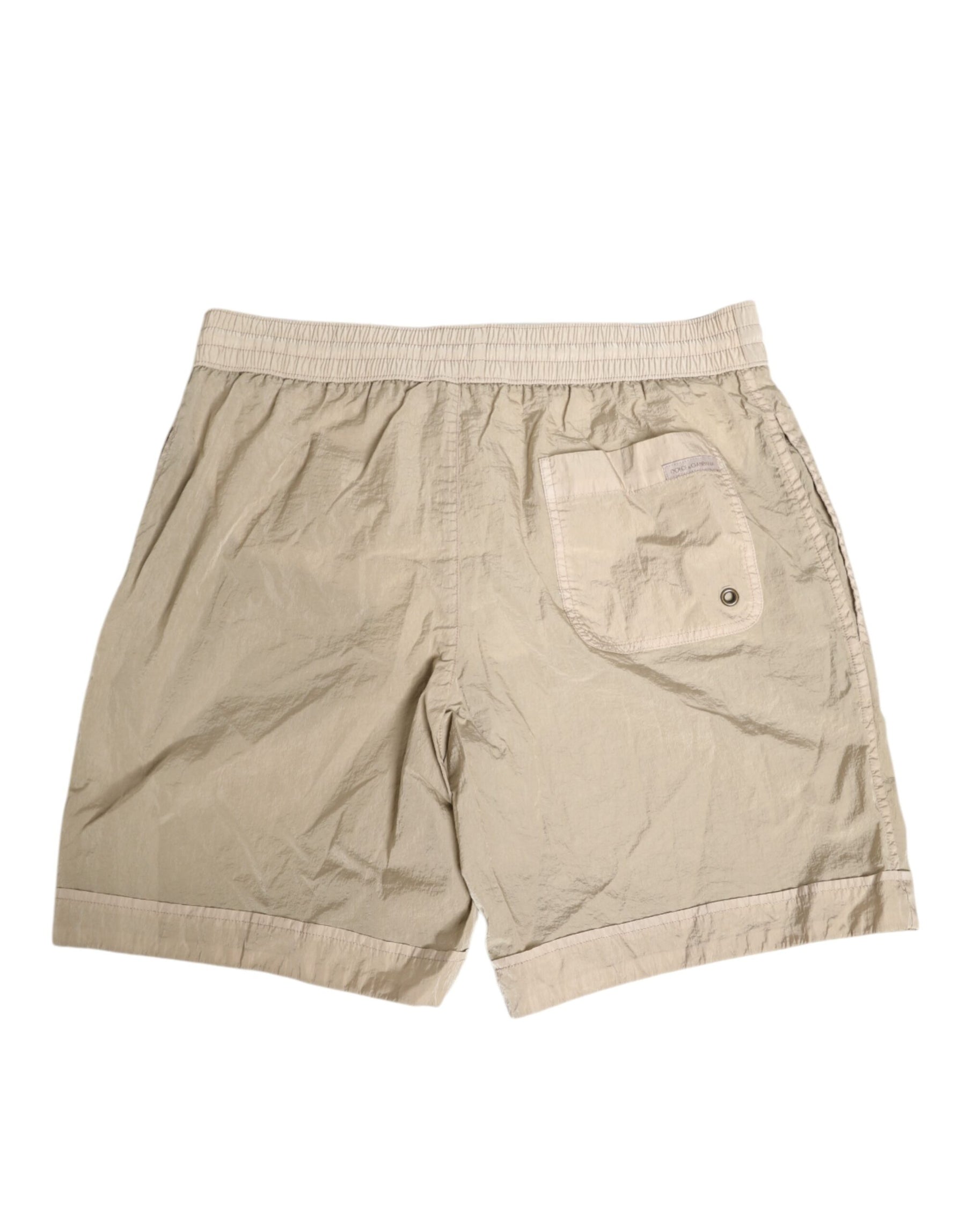 Dolce & Gabbana Beige Nylon Beachwear Men Boxer Short Swimwear | Regal Royce