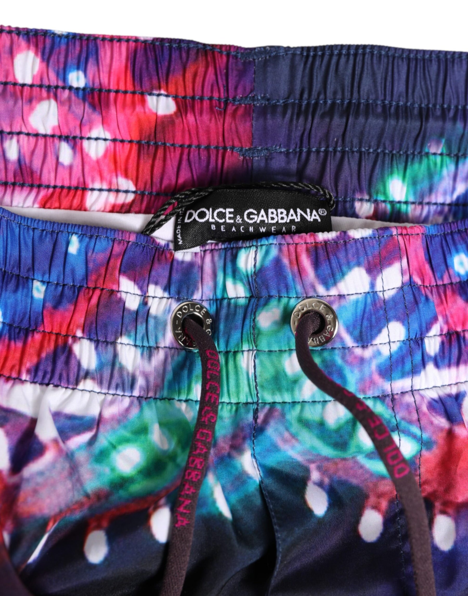 Dolce & Gabbana Multicolor Neon Print Polyester Shorts Swimwear | Regal Royce