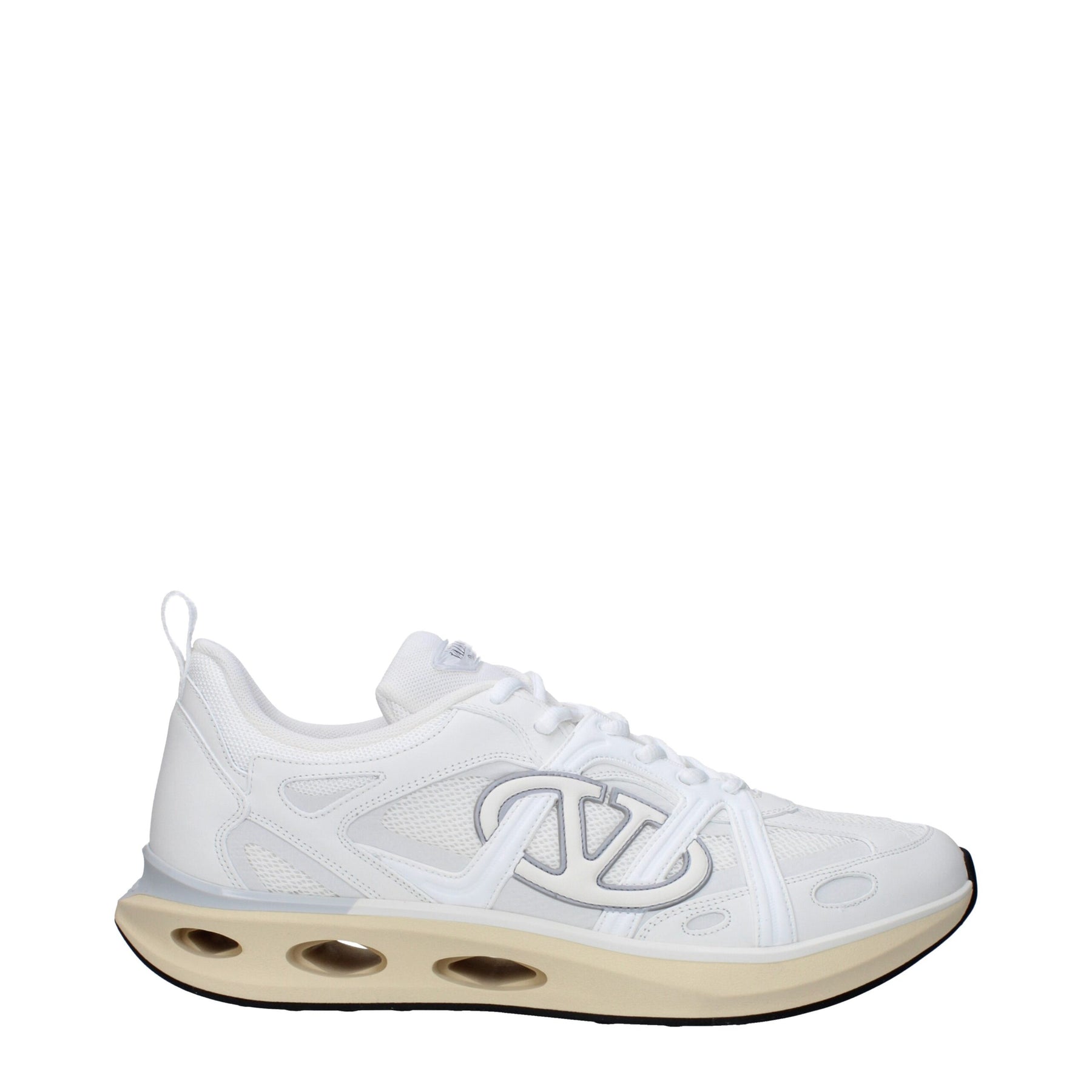 Valentino Garavani White Fabric Athletic Sneakers | Regal Royce