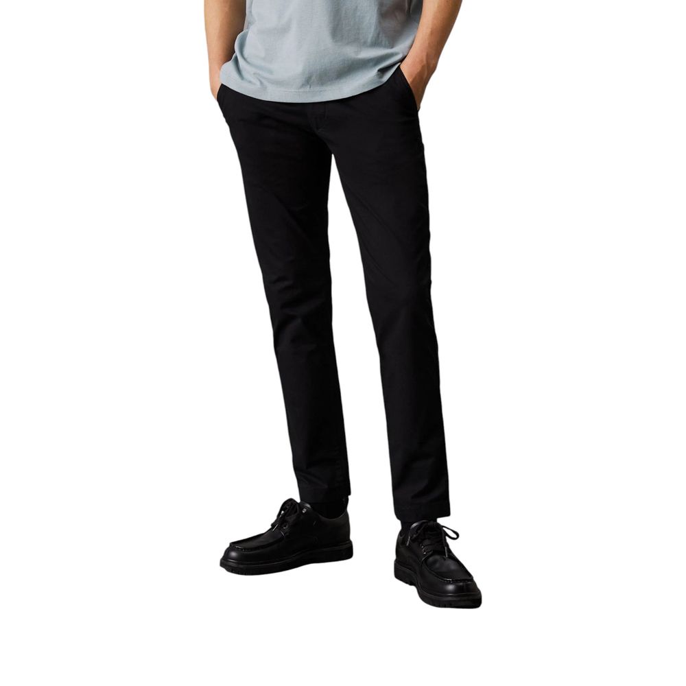 Calvin Klein Jeans Black Recycled Cotton Chino Pants | Regal Royce