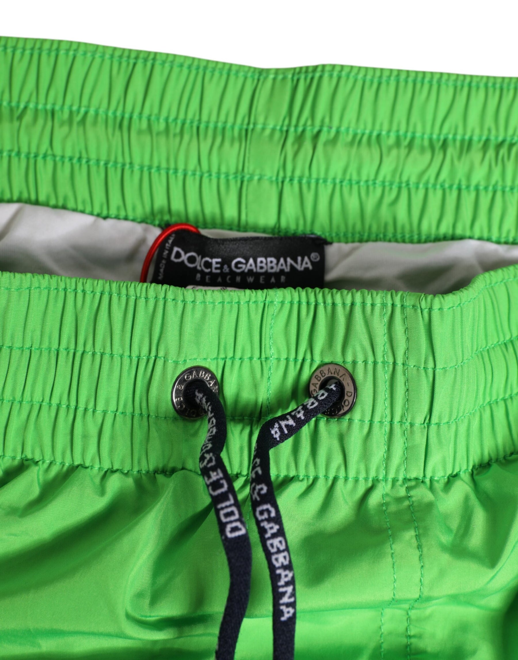 Dolce & Gabbana Green Nylon Drawstring Men Shorts Swimwear | Regal Royce