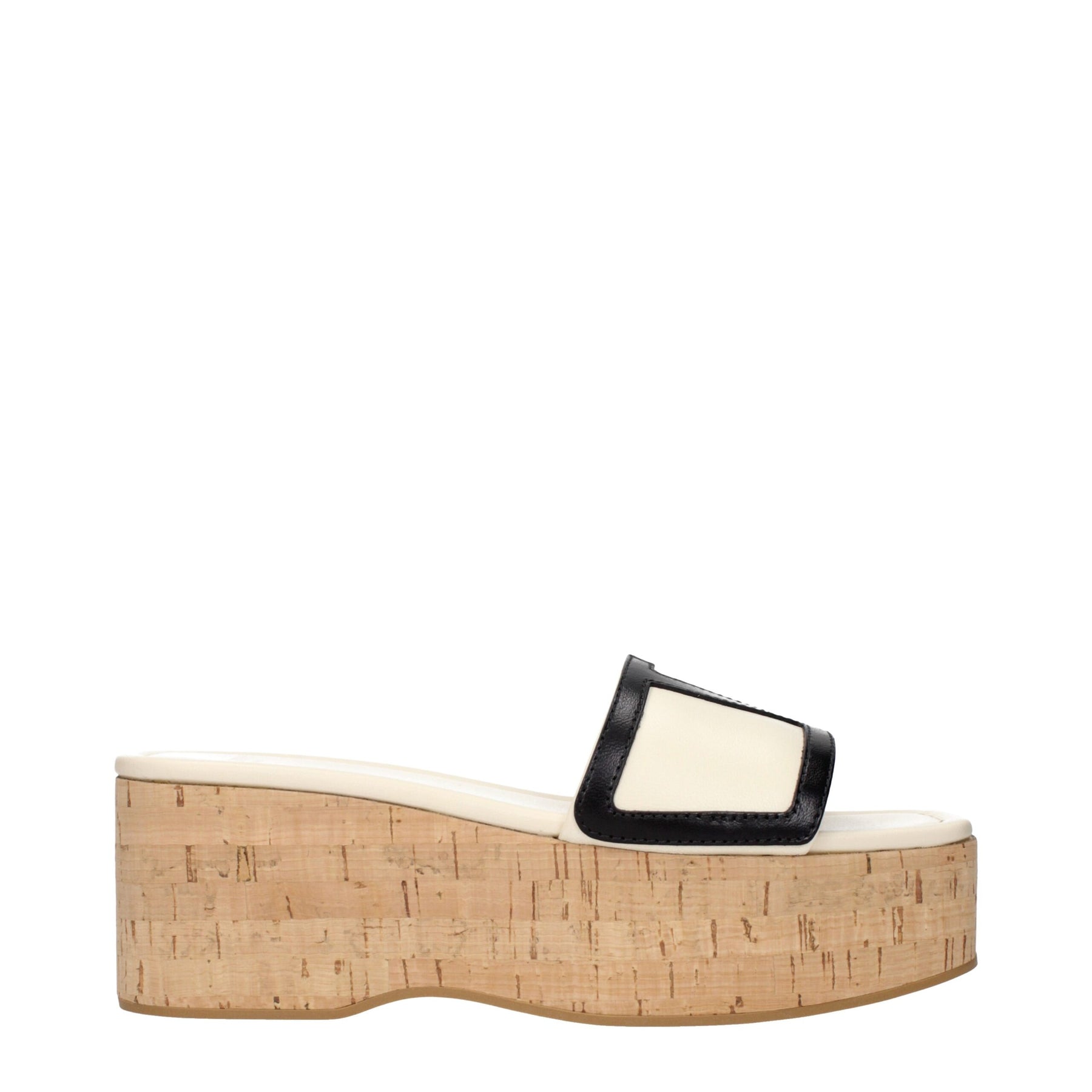 Valentino Garavani Beige Leather Wedge Sandals | Regal Royce