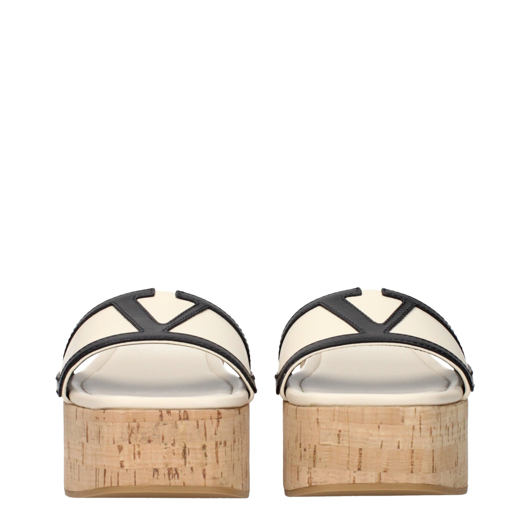 Valentino Garavani Beige Leather Wedge Sandals | Regal Royce