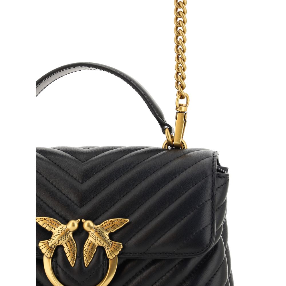 PINKO Black Calf Leather Bos Taurus Handbag | Regal Royce